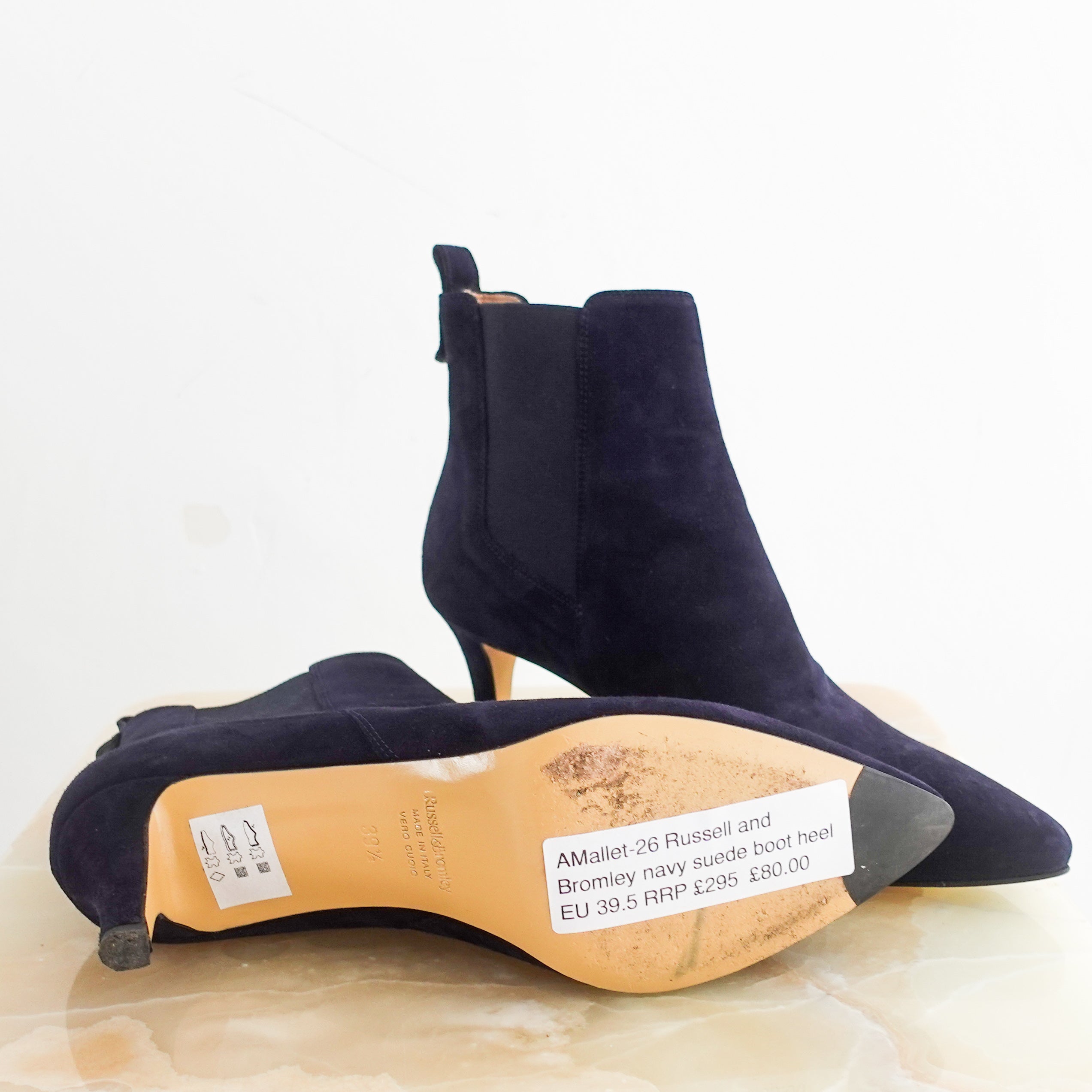 Navy suede ankle boots RRP £295