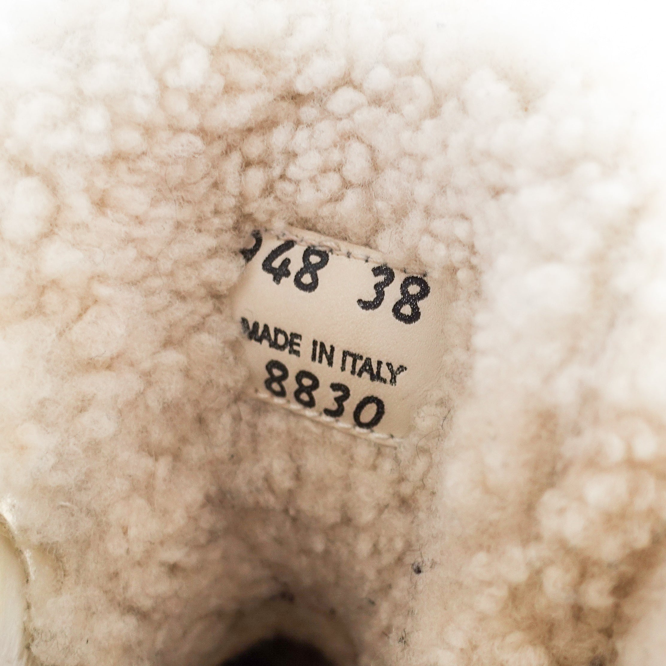 Shearling high top trainer boots RRP £700