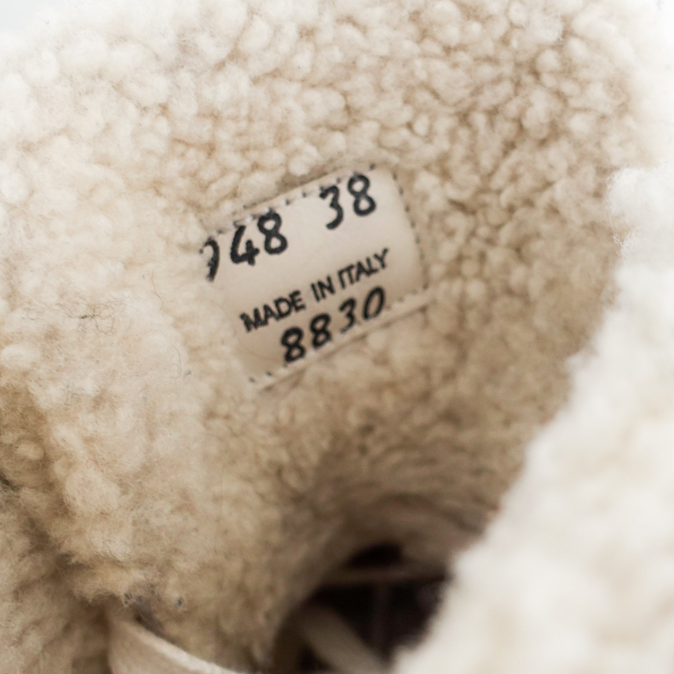 Shearling high top trainer boots RRP £700