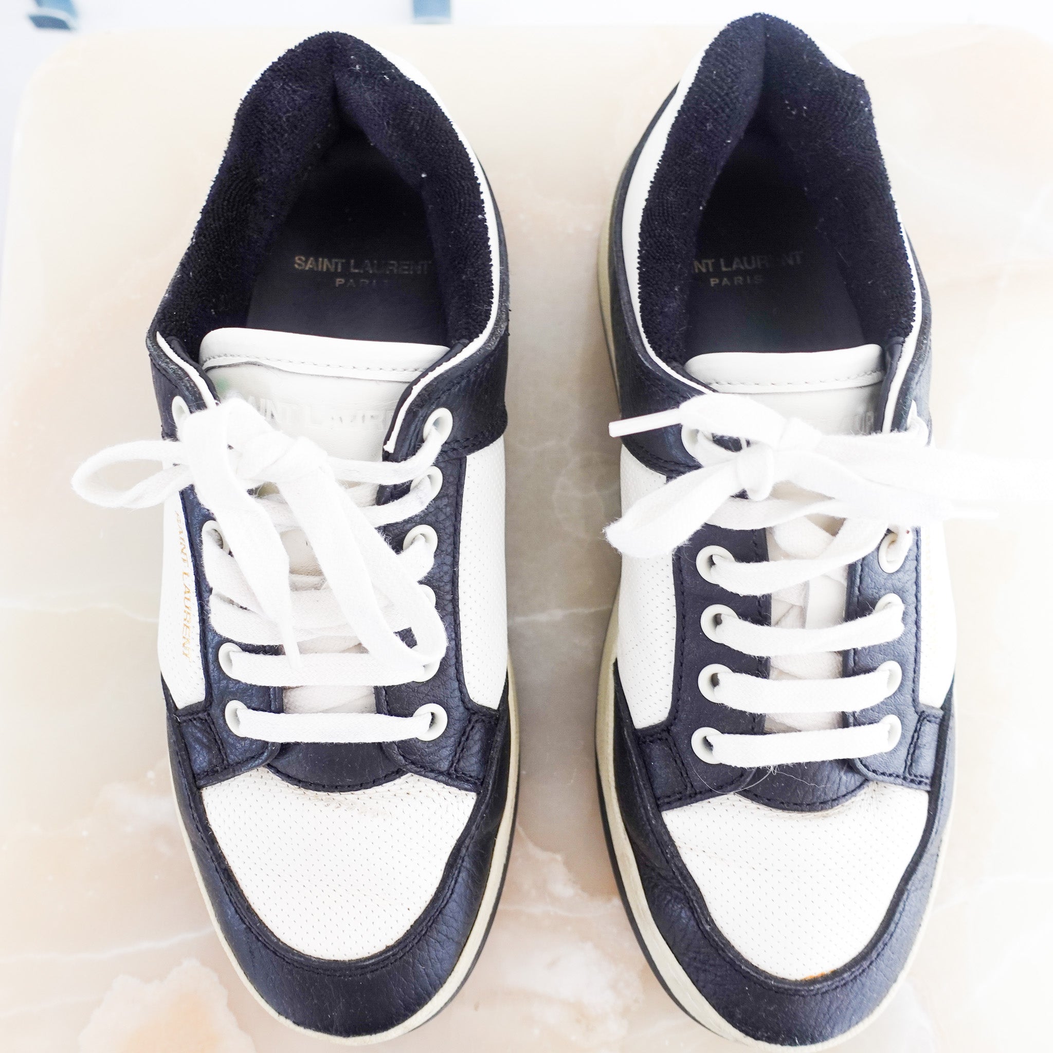 Saint Laurent SL/61 Monochrome Trainers RRP £650 | Authentic Preloved