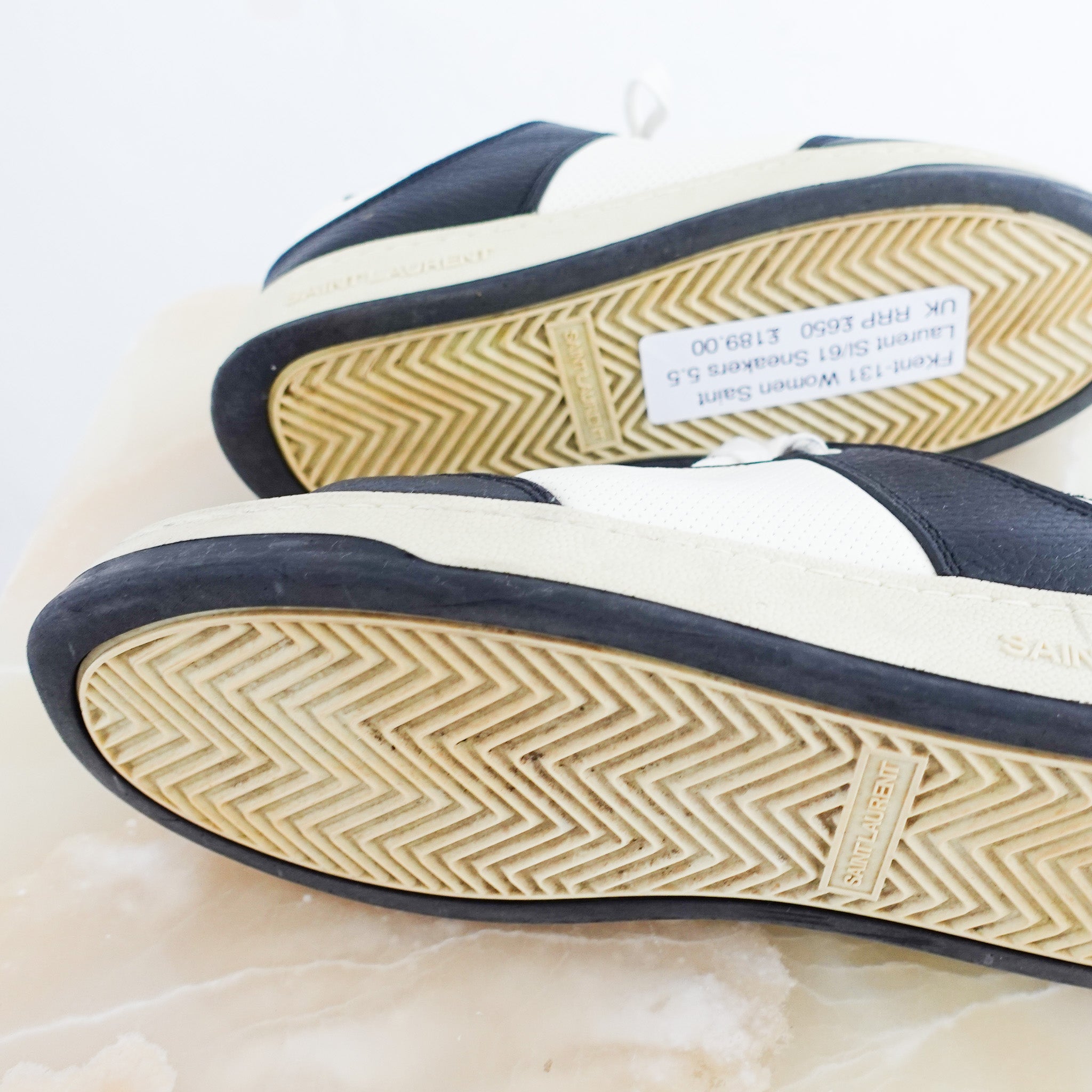 Saint Laurent SL/61 Monochrome Trainers RRP £650 | Authentic Preloved