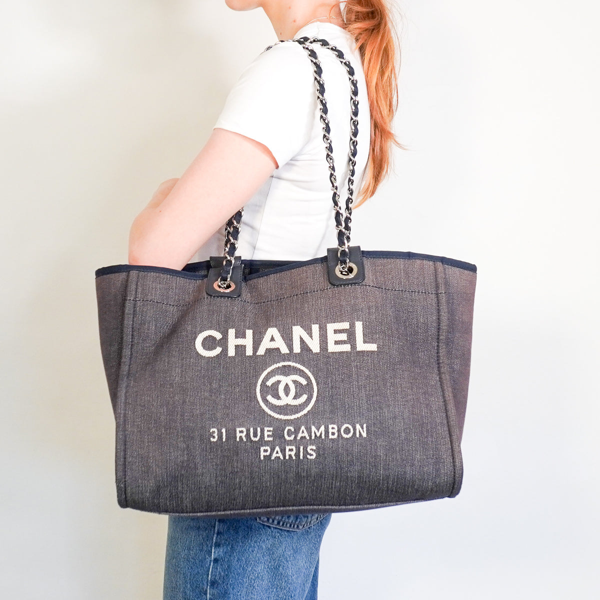 Chanel Deuville Medium Denim Tote Bag (RRP £3800) | Authentic Preloved