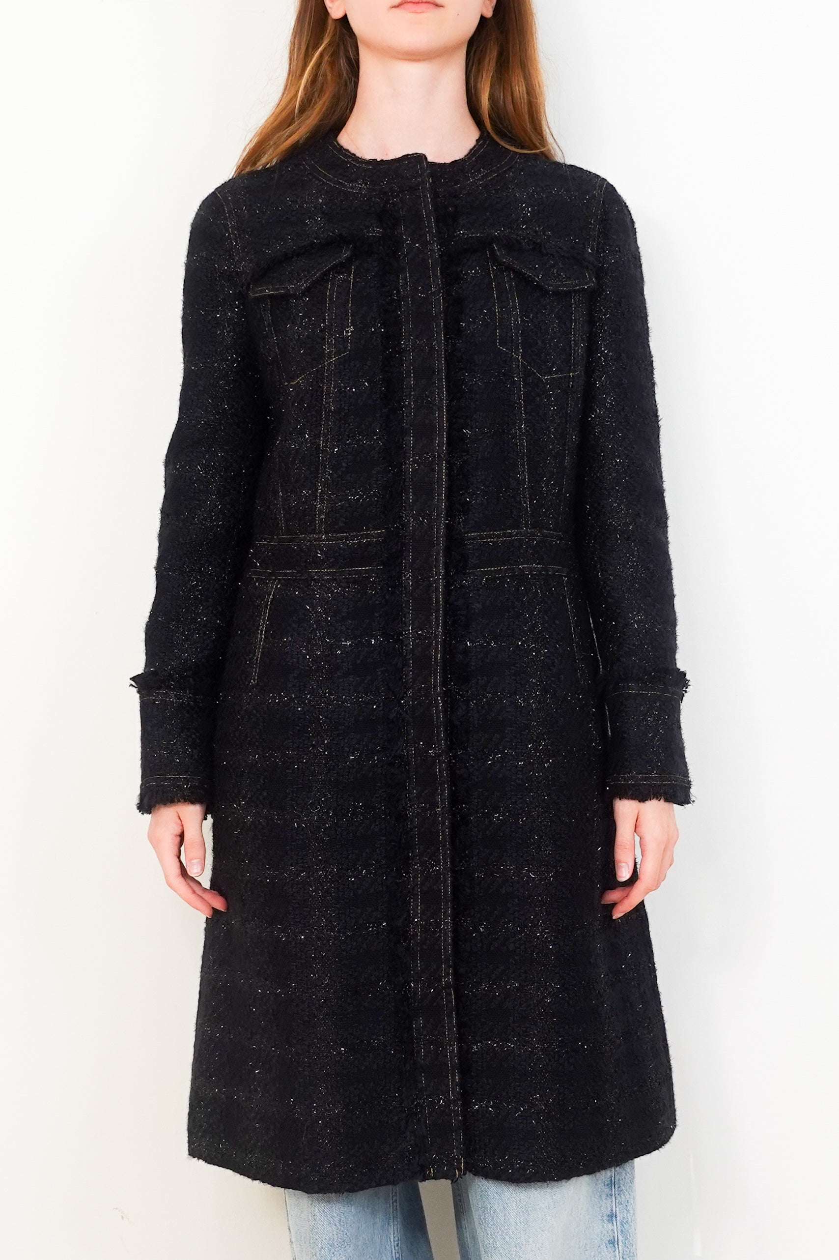 Boucle long coat RRP £325