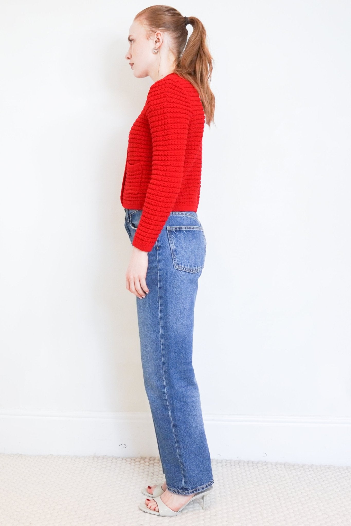 NEW BA&SH Red Knitted Lady Cardigan RRP £275 | Authentic Preloved - Reloved Again