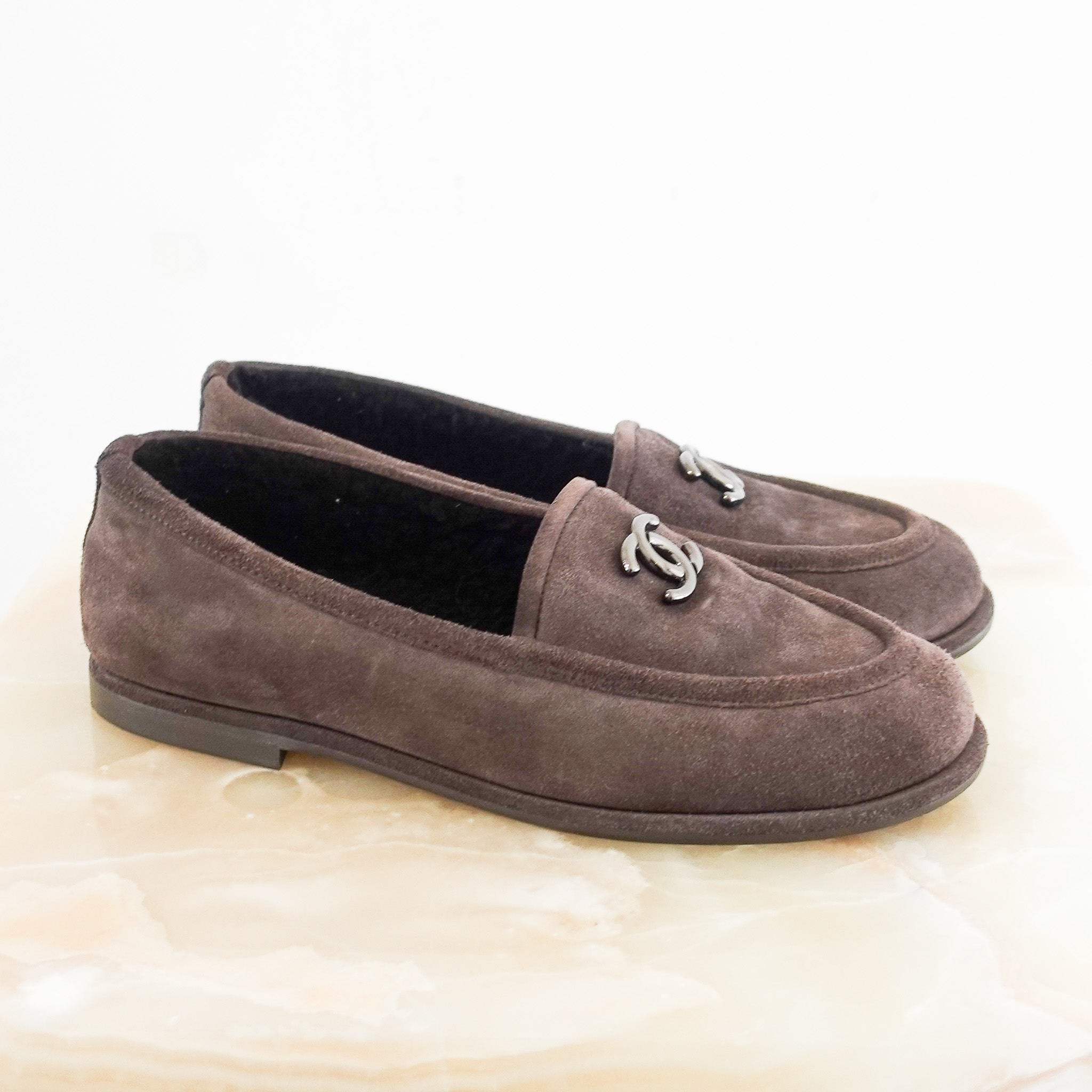 Shearling lined double C loafers