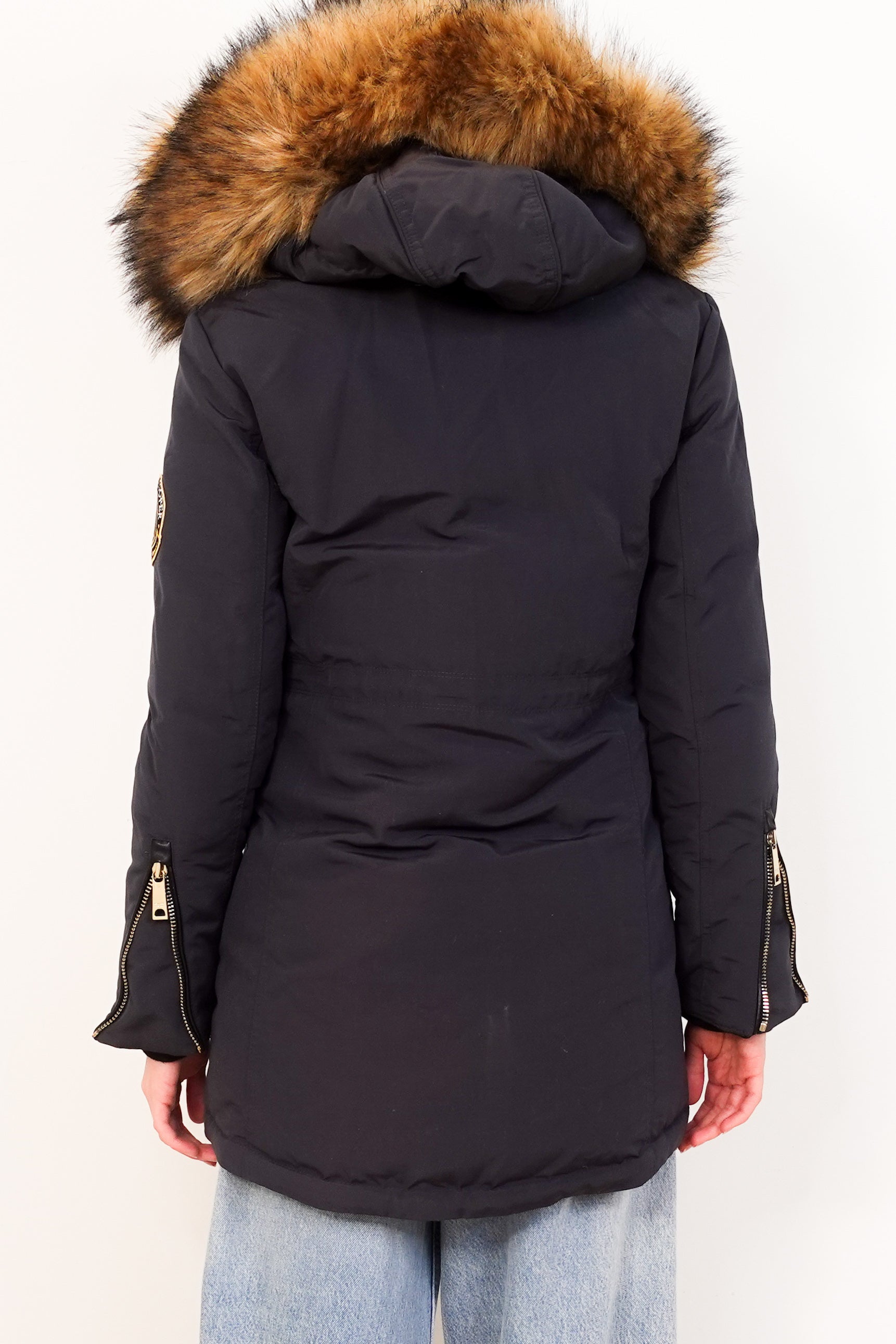 Navy long line parka RRP £249