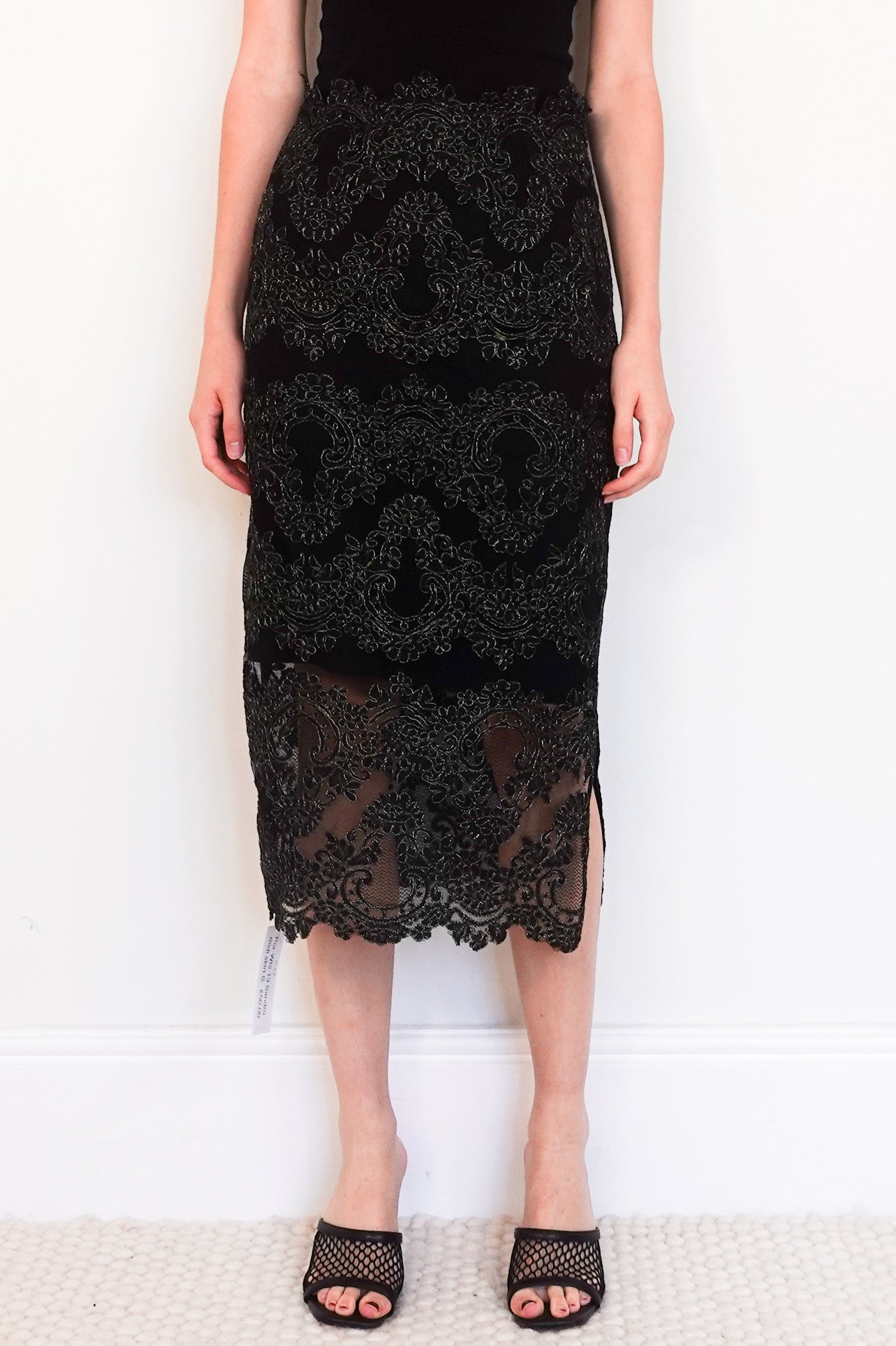 Metallic net midi skirt RRP £300