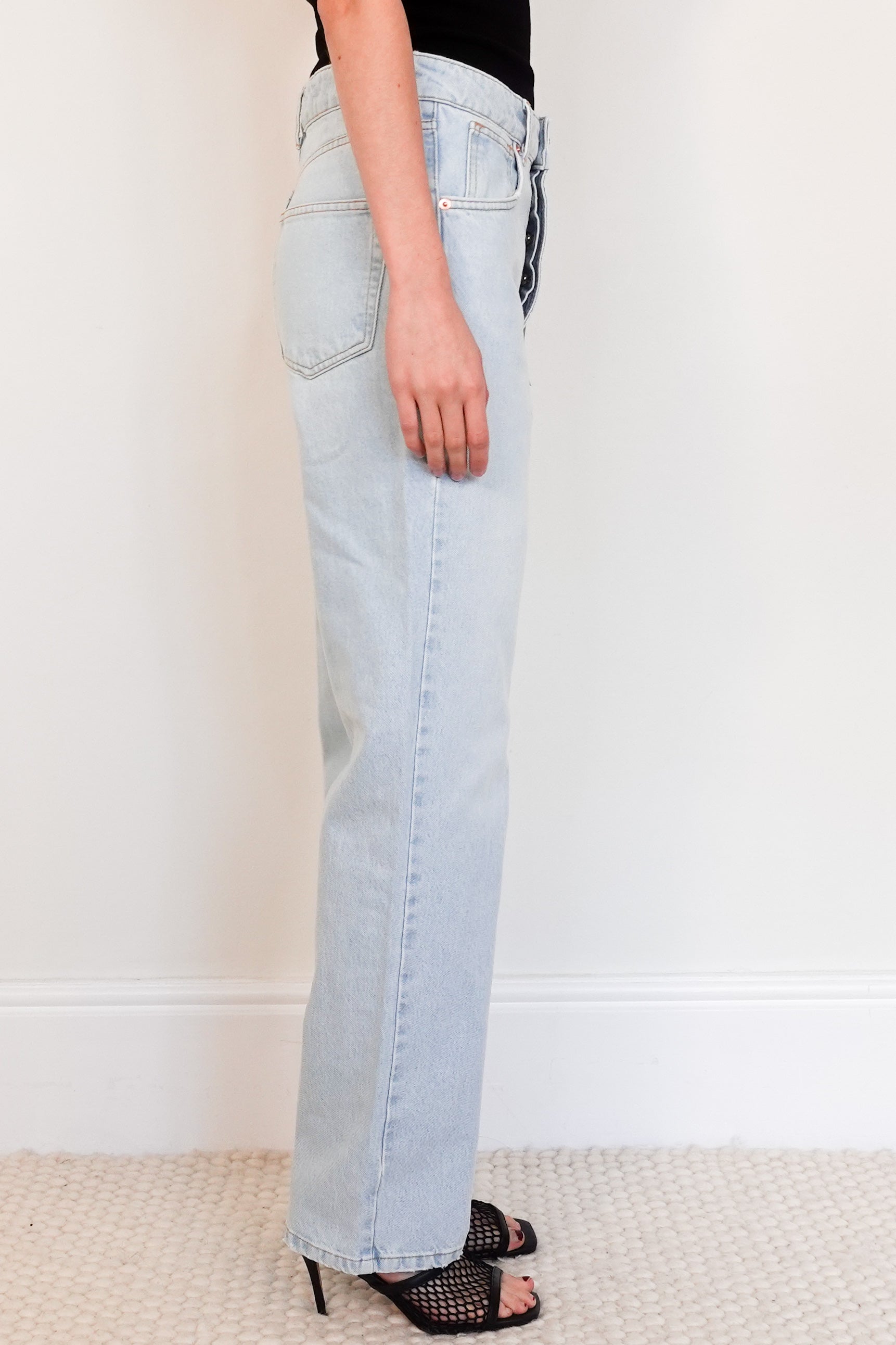 Light wash straight leg jeans RRP £170