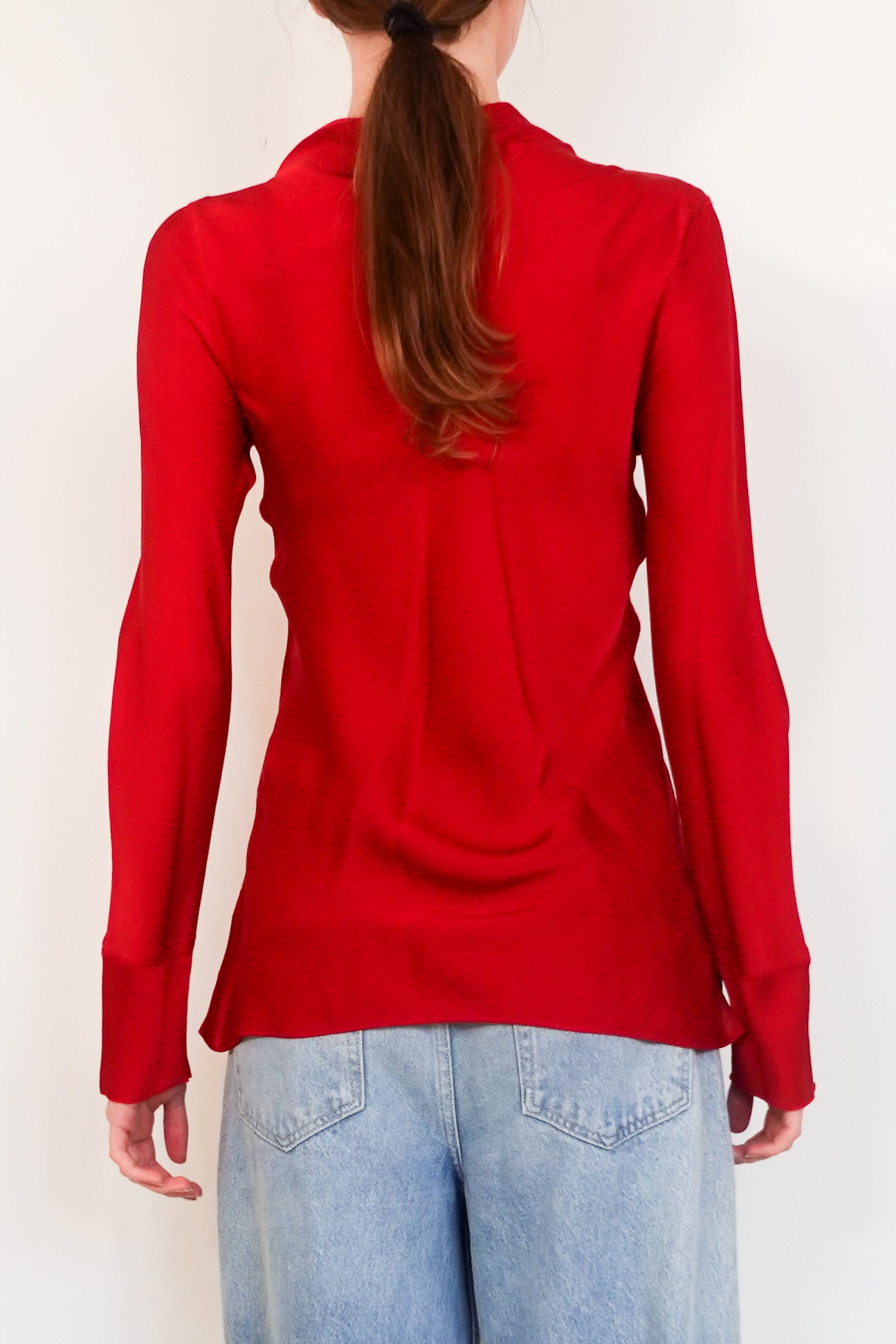 Red long sleeve top RRP £200