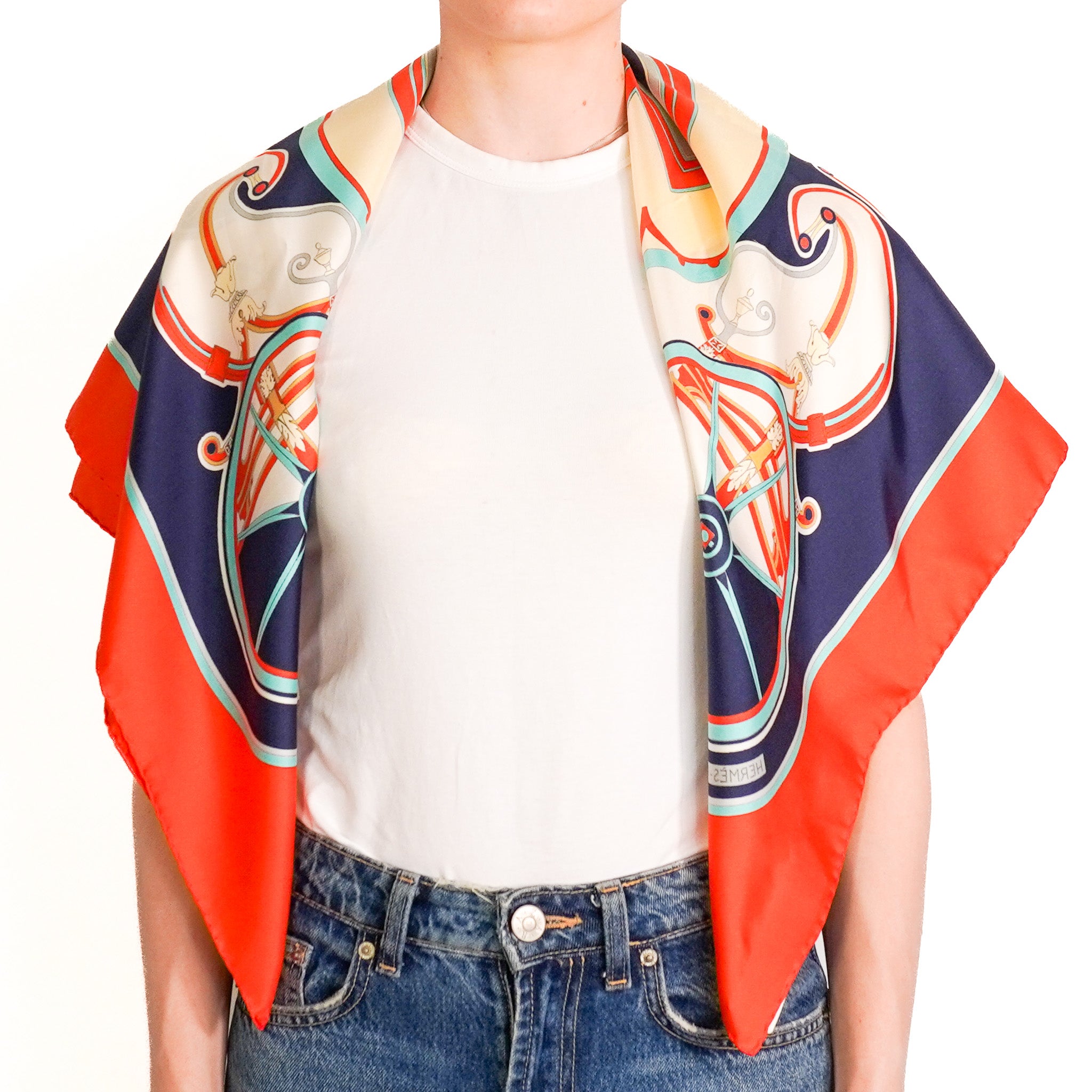 Hermes Washington's Carriage Carré 90 Twill Scarf (RRP £520) | FINAL S