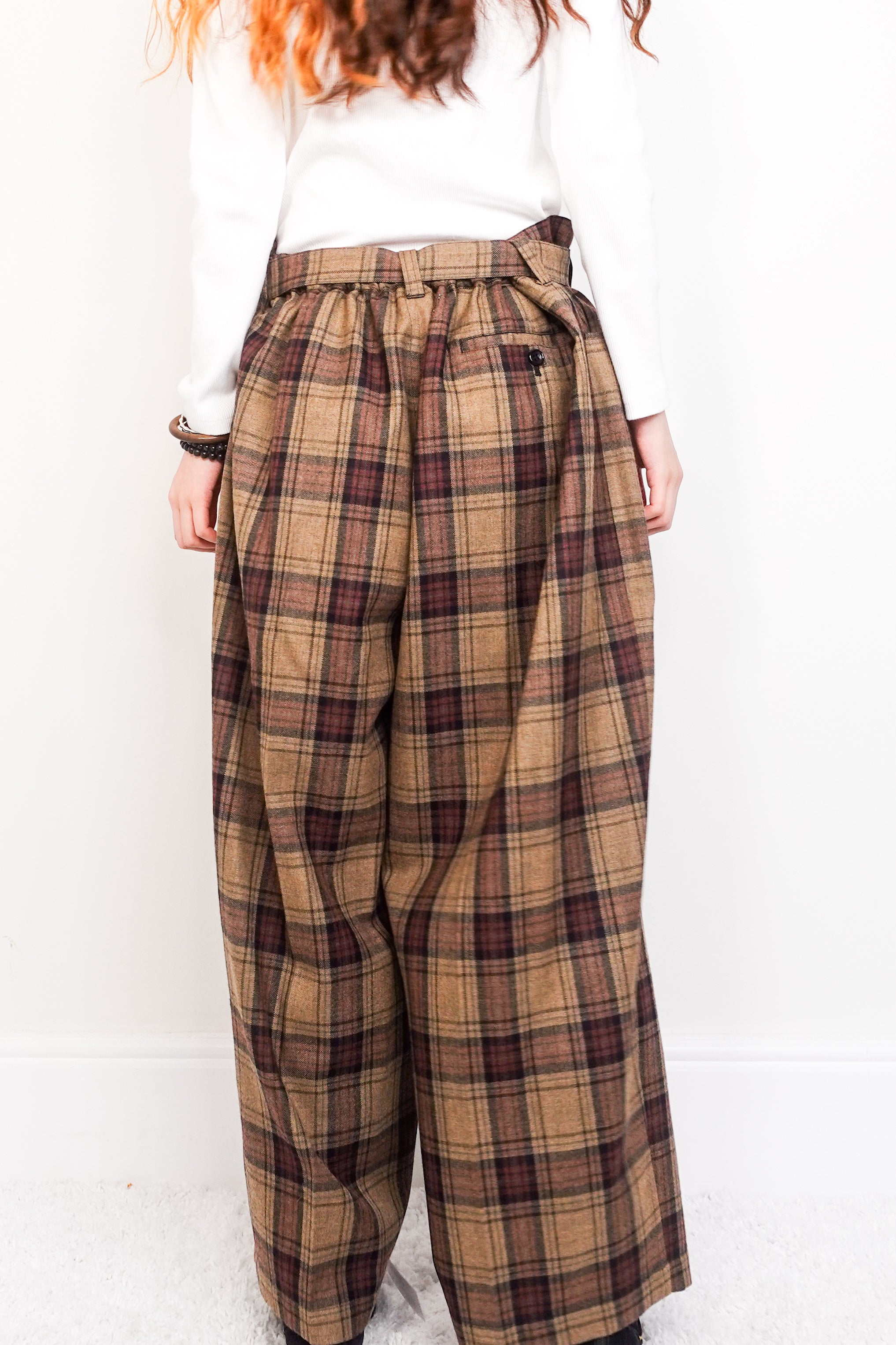 NEW Wool checkered trousers RRP £580