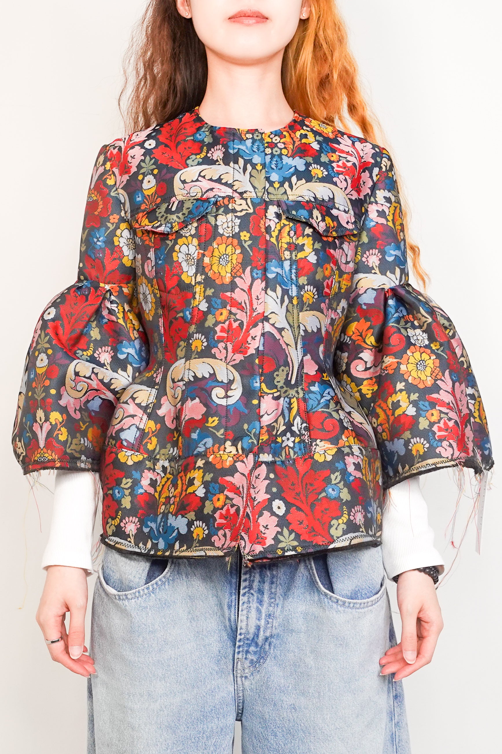 Floral Distressed Denim Jacket RRP £490