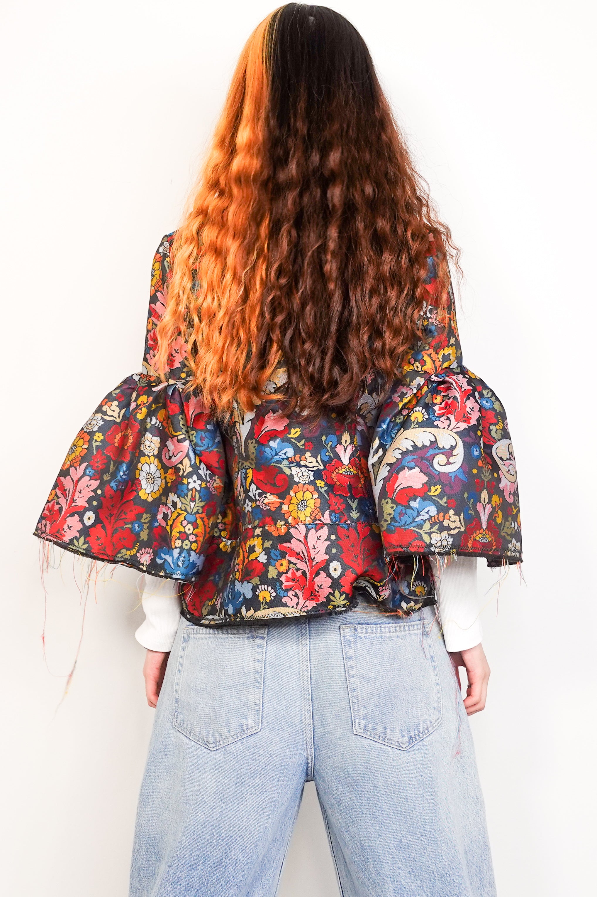 Floral Distressed Denim Jacket RRP £490