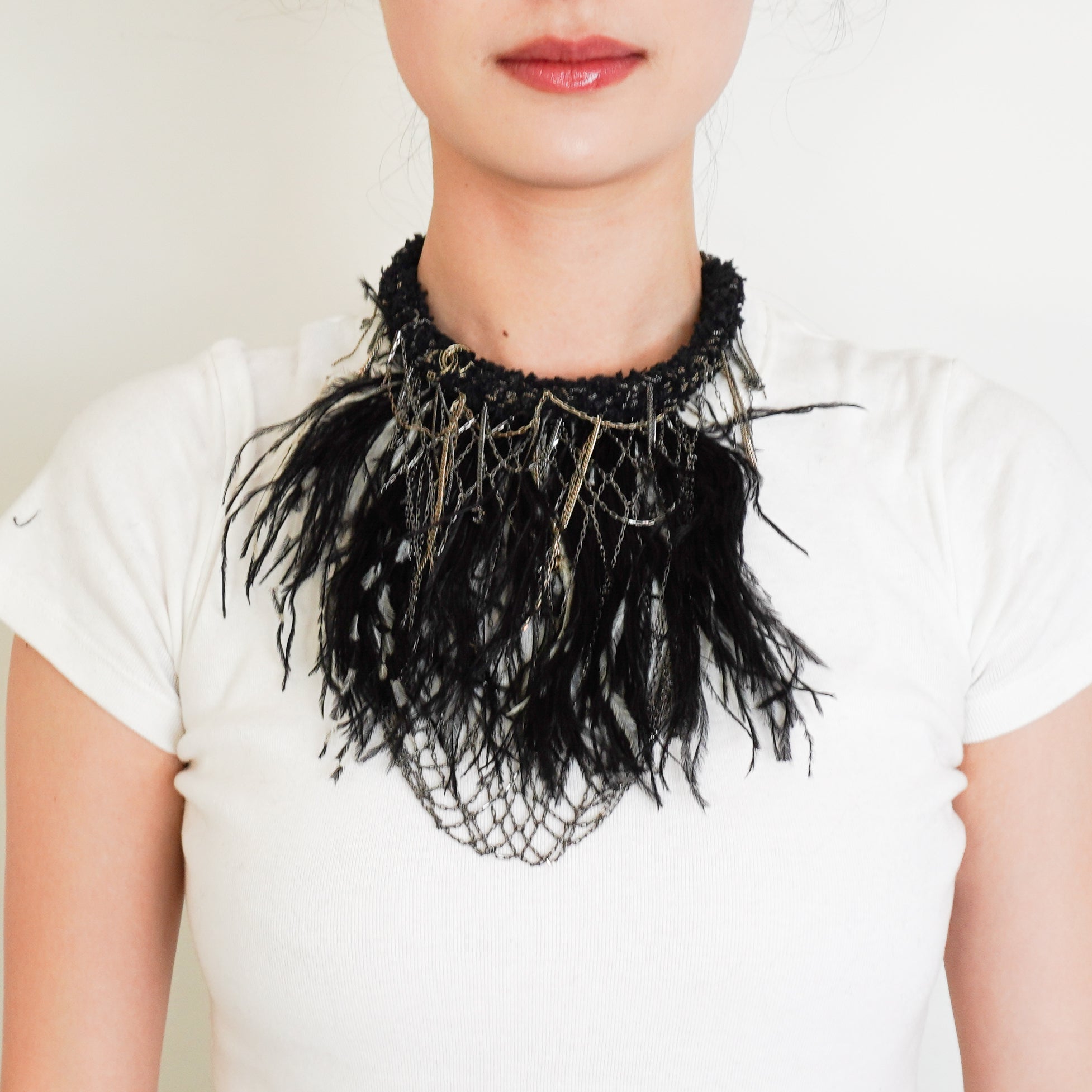 Chanel Feather Necklace Runway Piece | Authentic Preloved - Reloved Again
