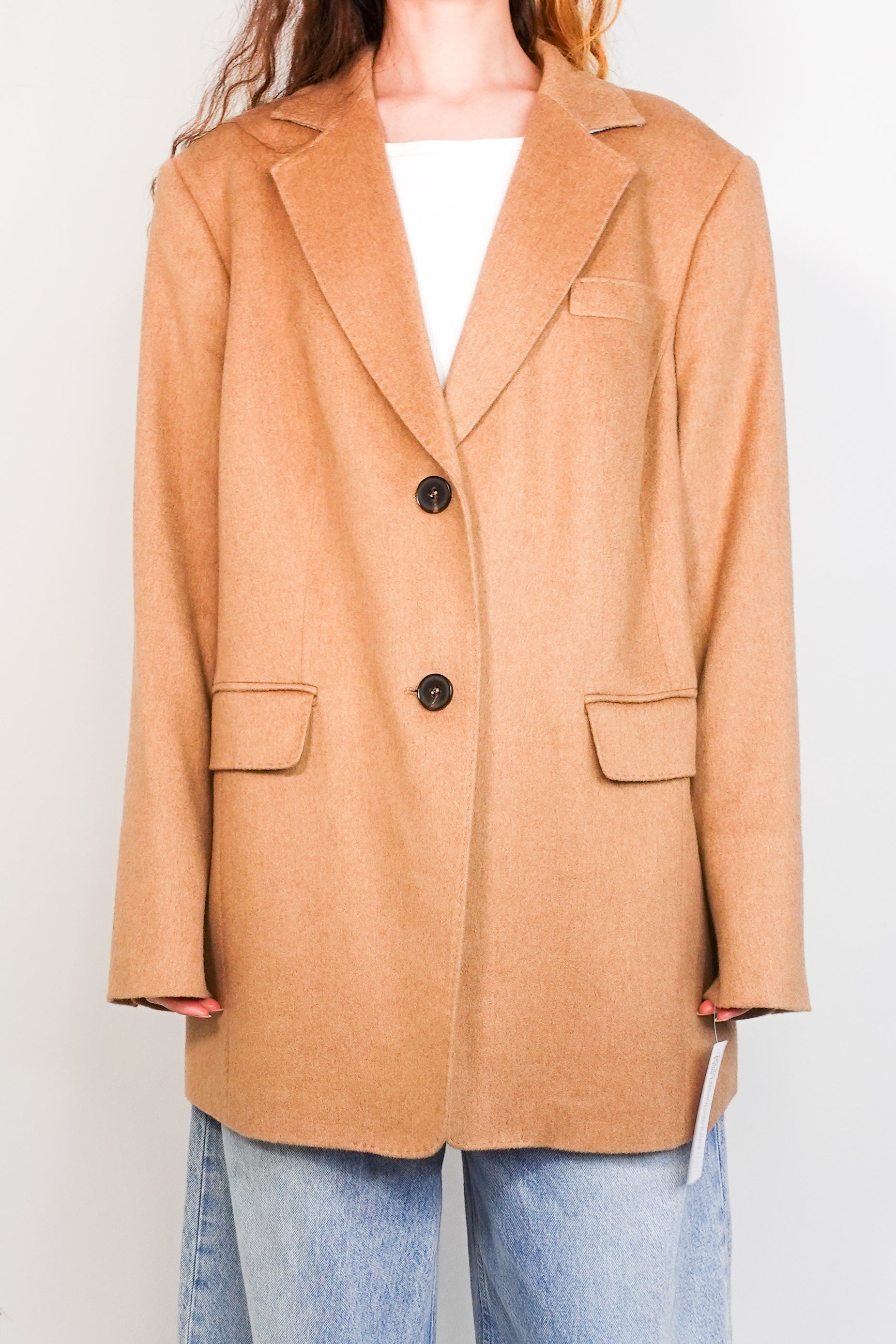 Camel Wool Beige Blazer RRP £1140