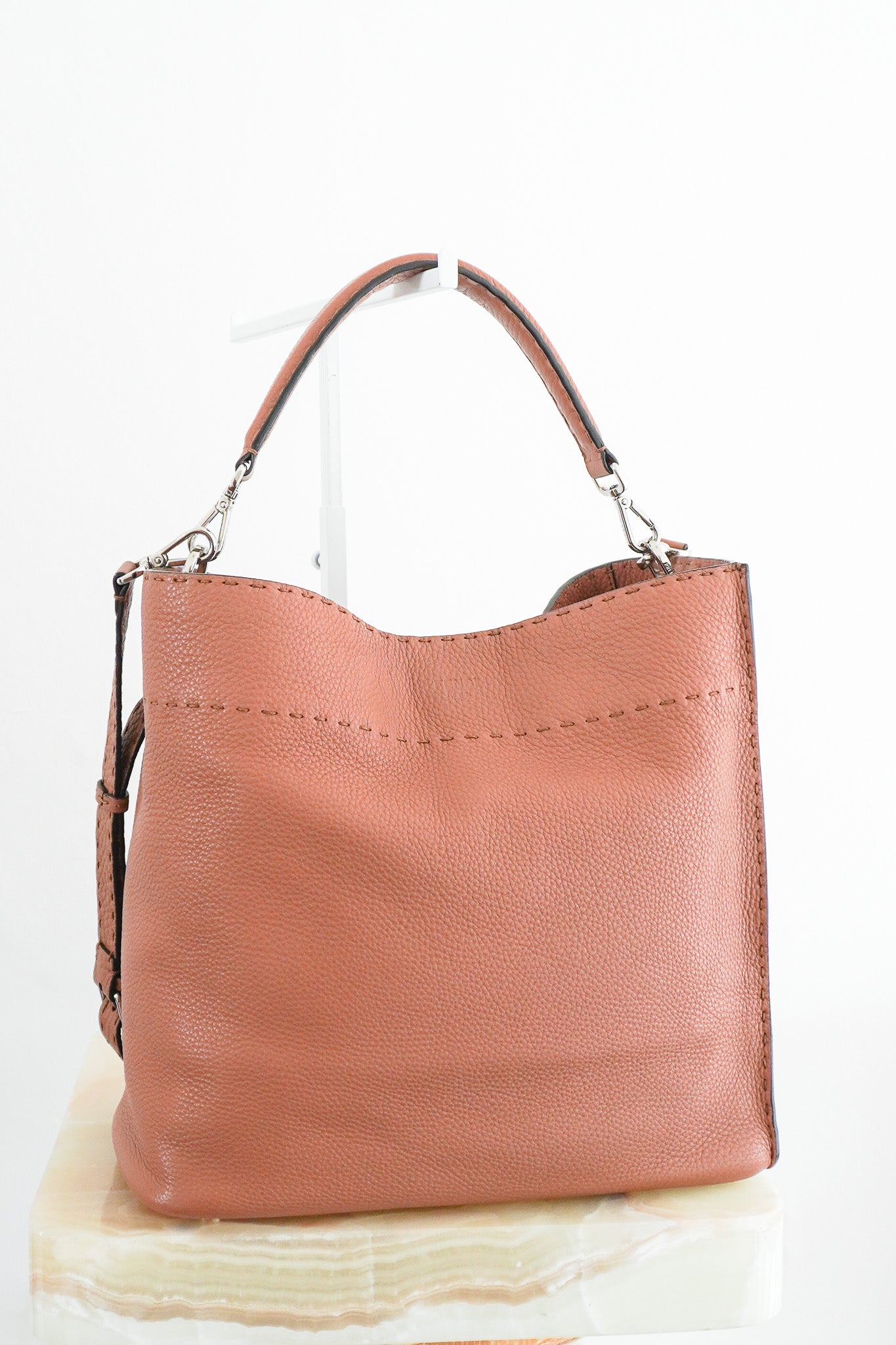 Fendi Selleria Shoulder Bag Tote in Tan | Authentic Preloved - Reloved Again