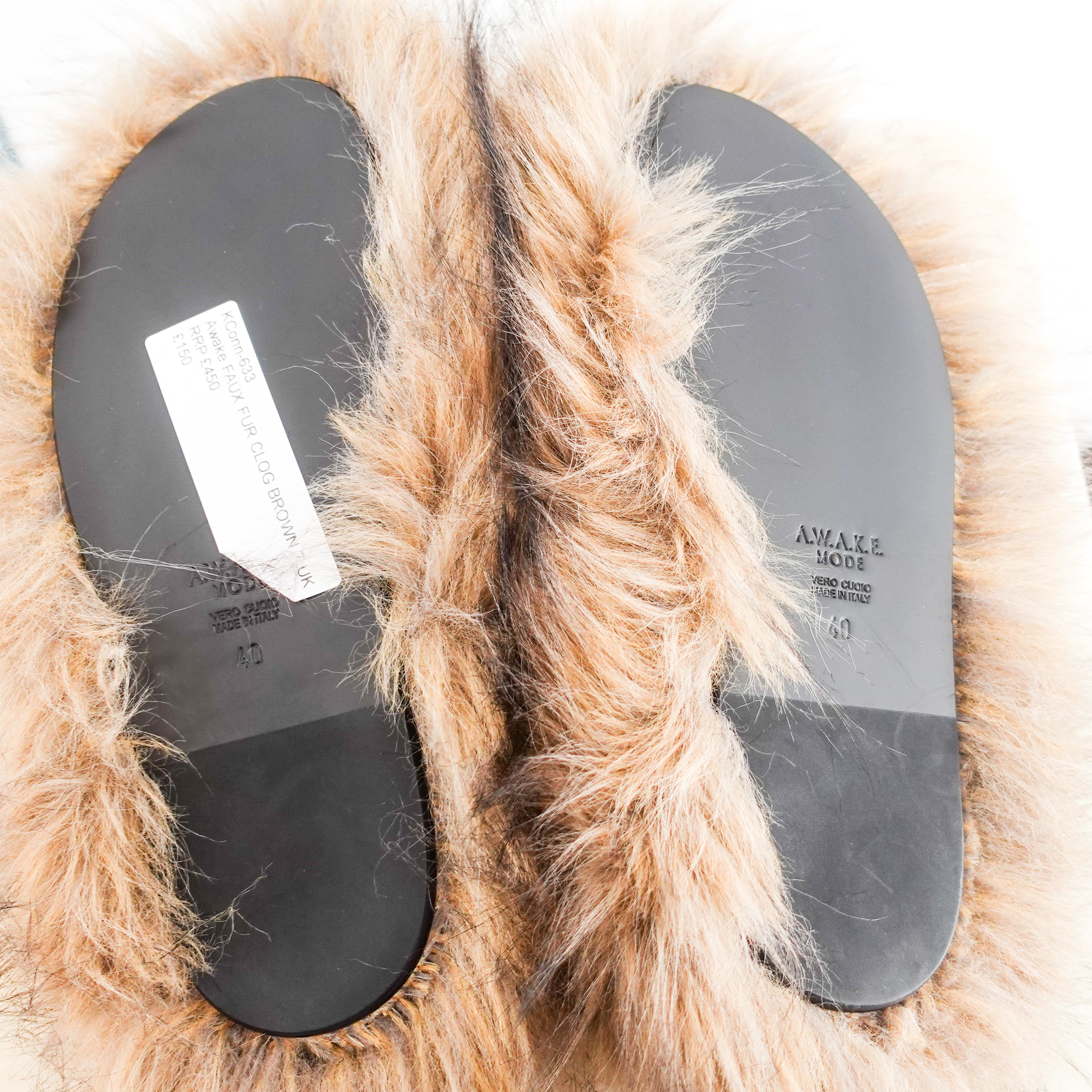 Faux fur flats RRP £450