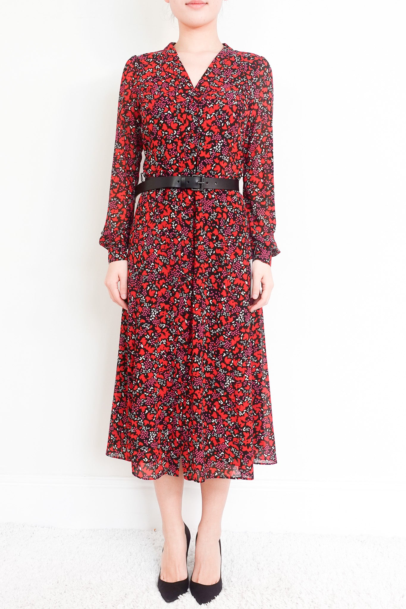 Floral belted dress RRP £125