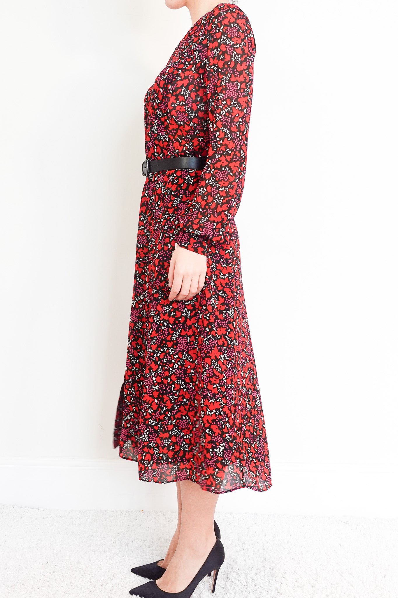 Floral belted dress RRP £125