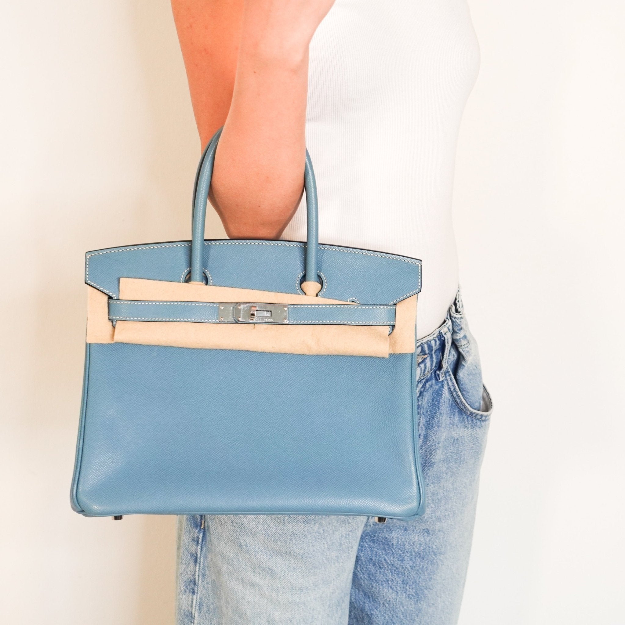 Birkin 30 in Blue Jean Epsom Leather - Reloved Again
