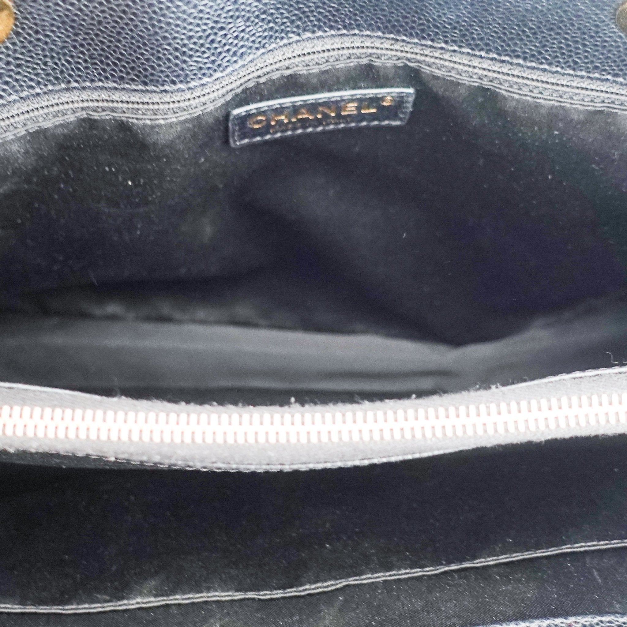 Chanel Black Quilted Caviar Timeless Grand Shopping Tote with Gold Hardware RRP £5K | Authentic Preloved - Reloved Again