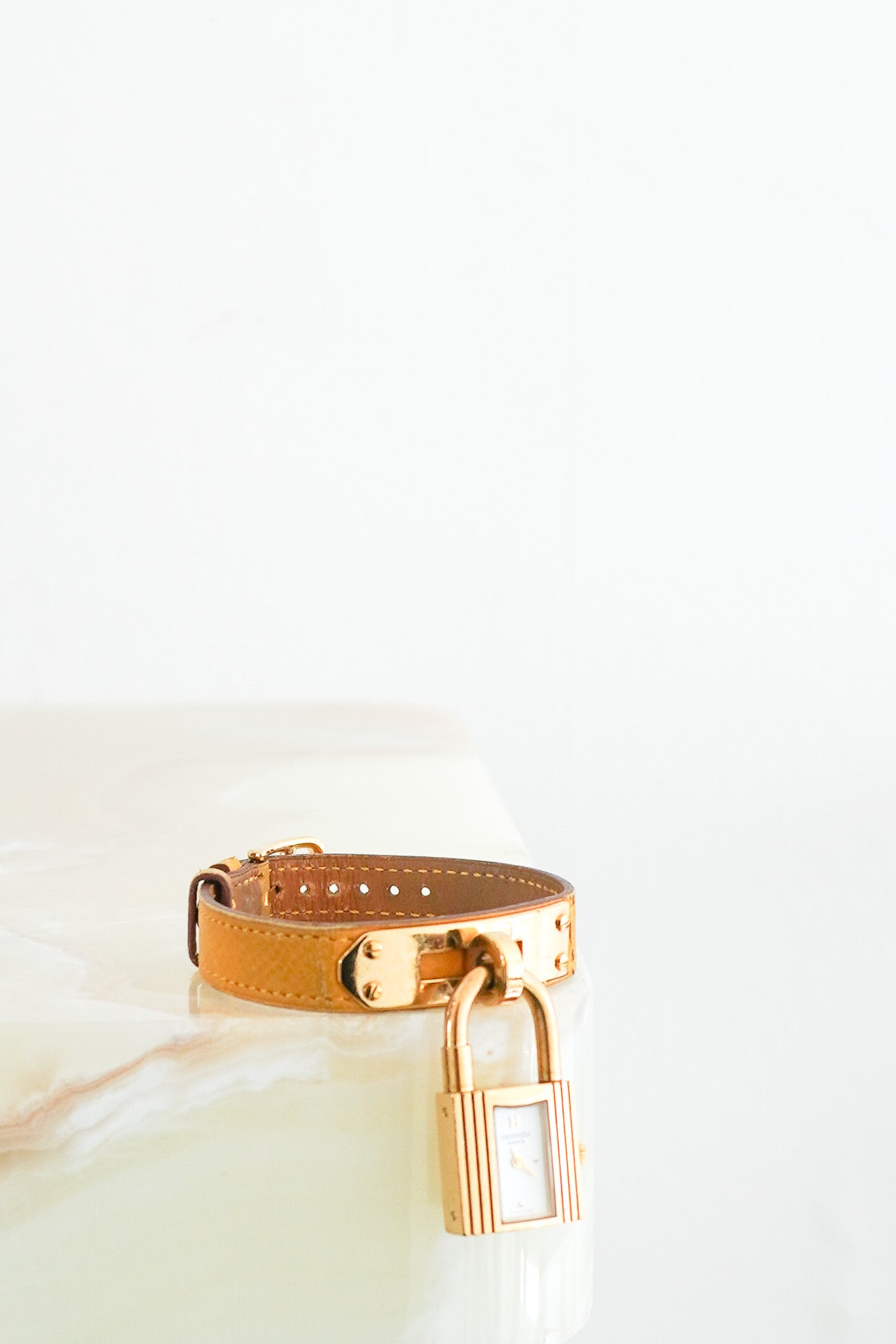 Hermes Vintage Kelly Padlock Watch in Jaune Ambre | Authentic Preloved FINAL SALE - Reloved Again