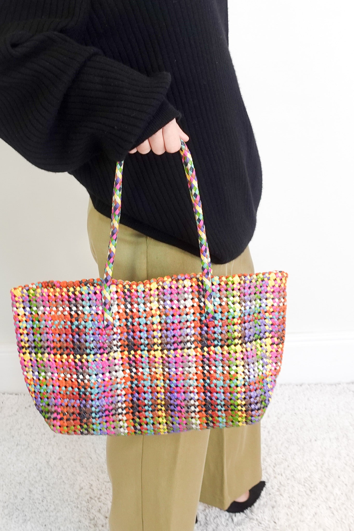 NEW Multicoloured basket bag RRP £450