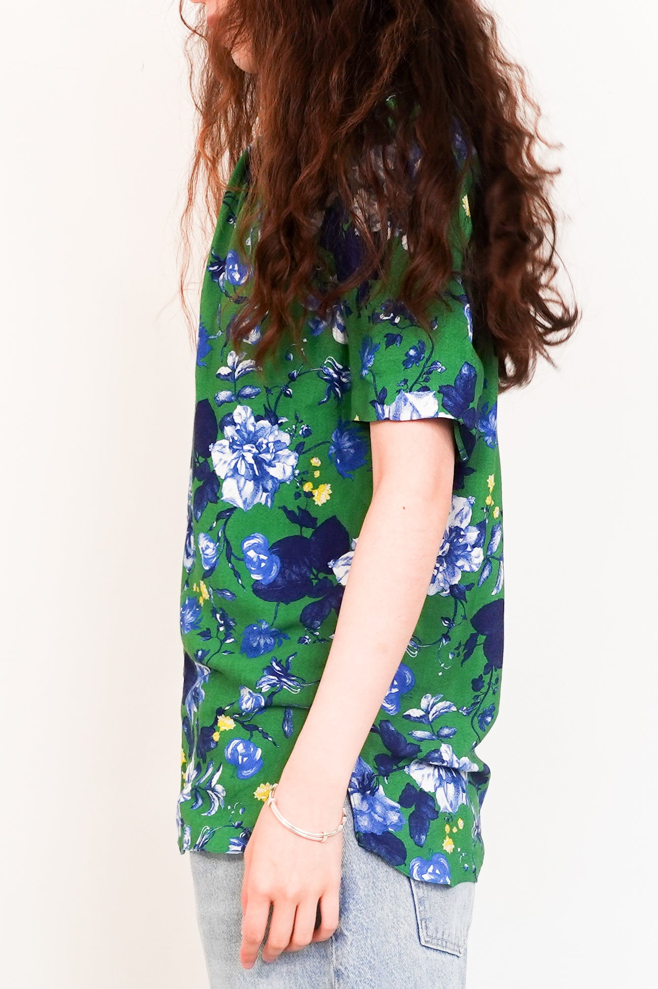 Green floral top RRP £120