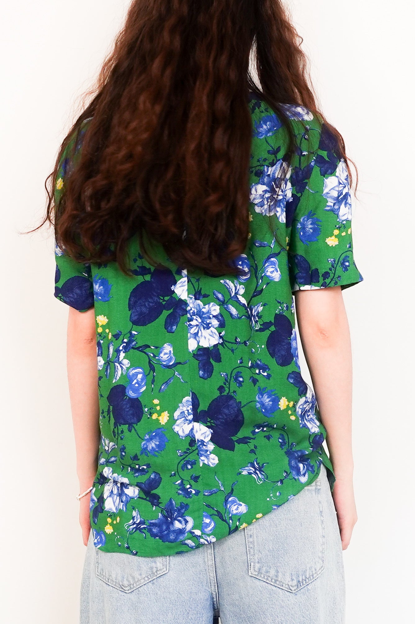 Green floral top RRP £120