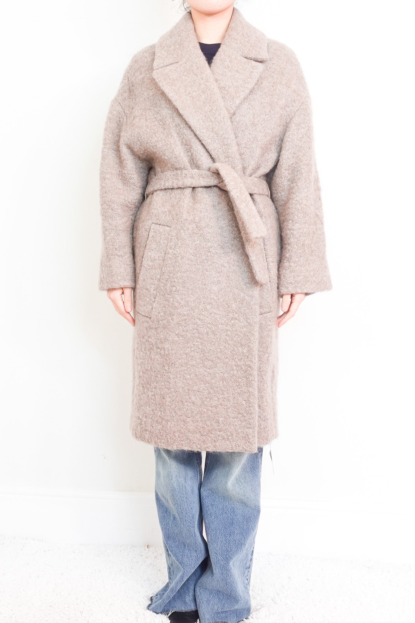 Mohair belted coat RRP £500