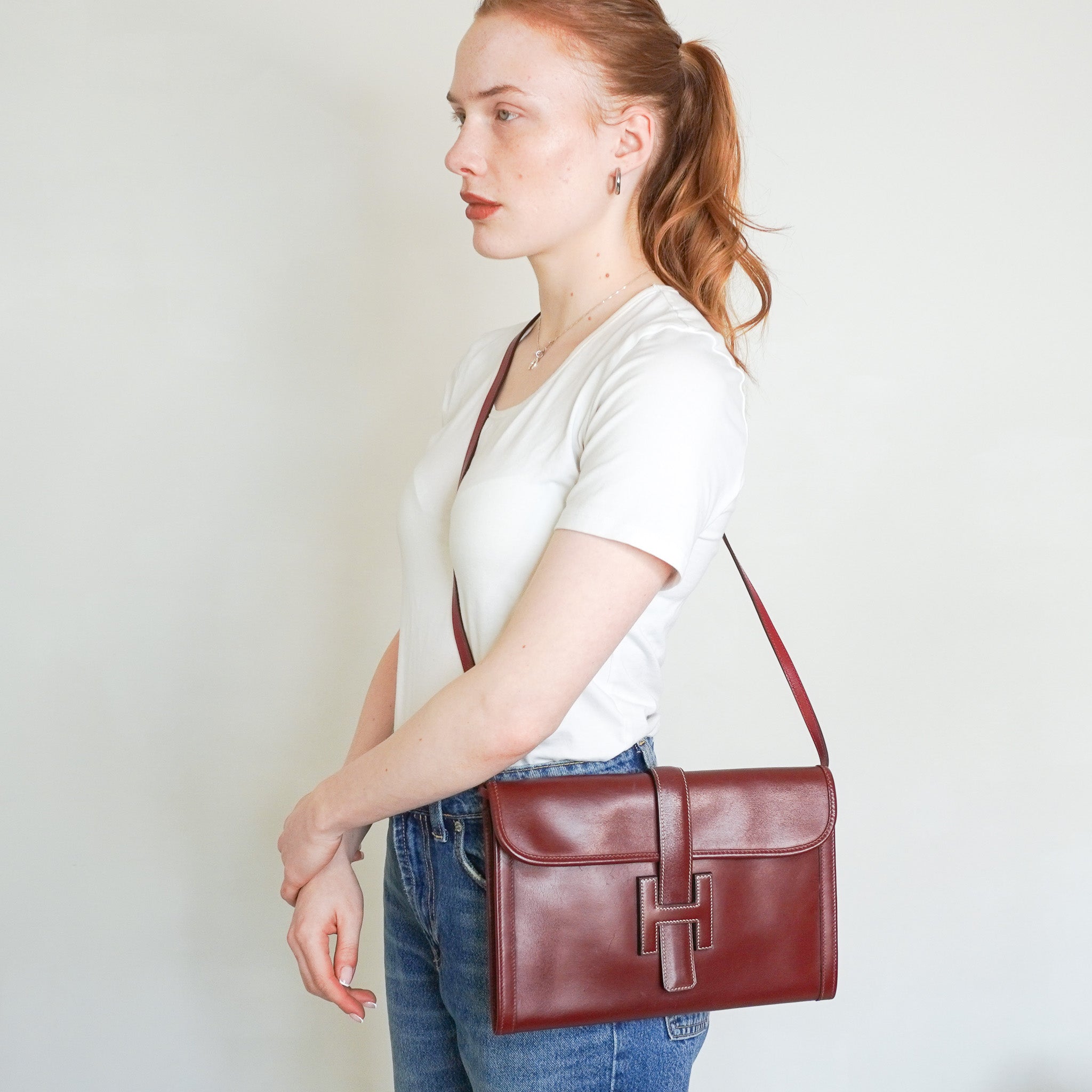 Hermes Jige 29 Clutch in Rouge H | Authentic Preloved - Reloved Again
