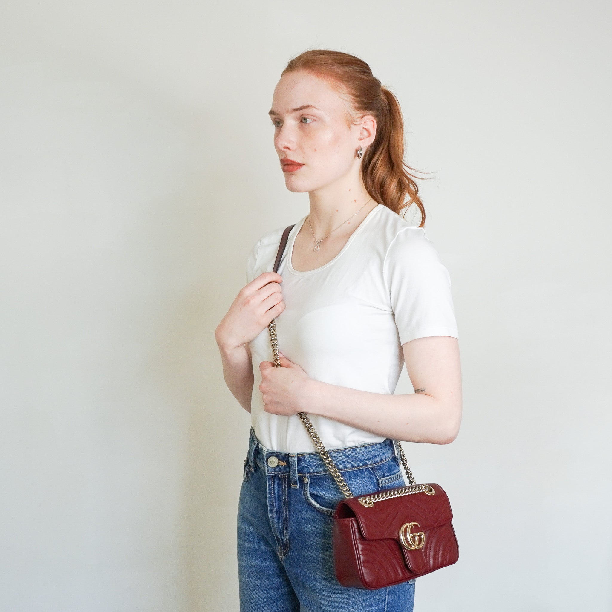 Gucci GG Marmont Small Bag in Rosso Ancora RRP £1890 | Authentic Preloved - Reloved Again