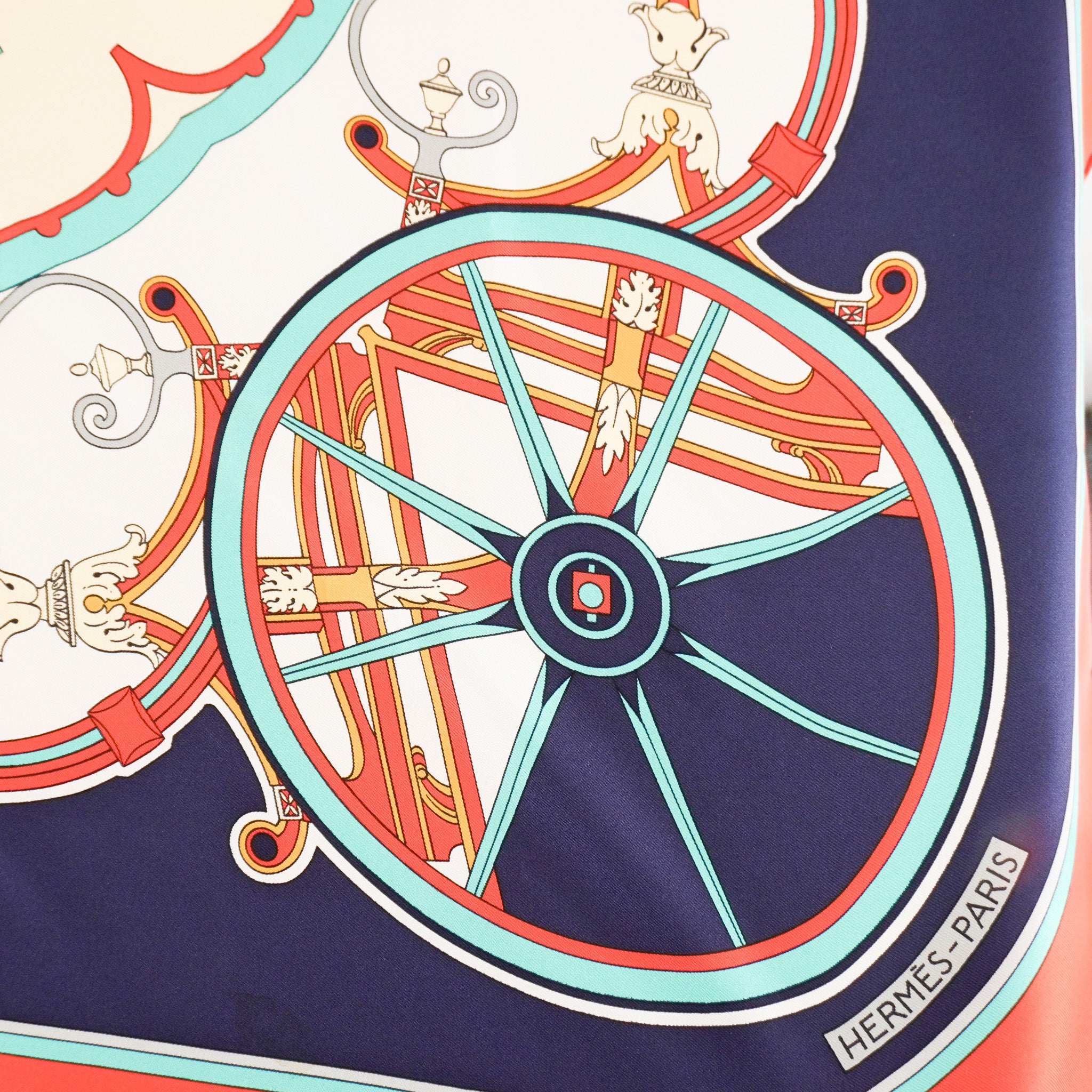 HERMES カレ90 WASHINGTON'S CARRIAGE Hermes Washington's Carriage Carré 90 Twill Scarf (RRP £520) | FINAL S