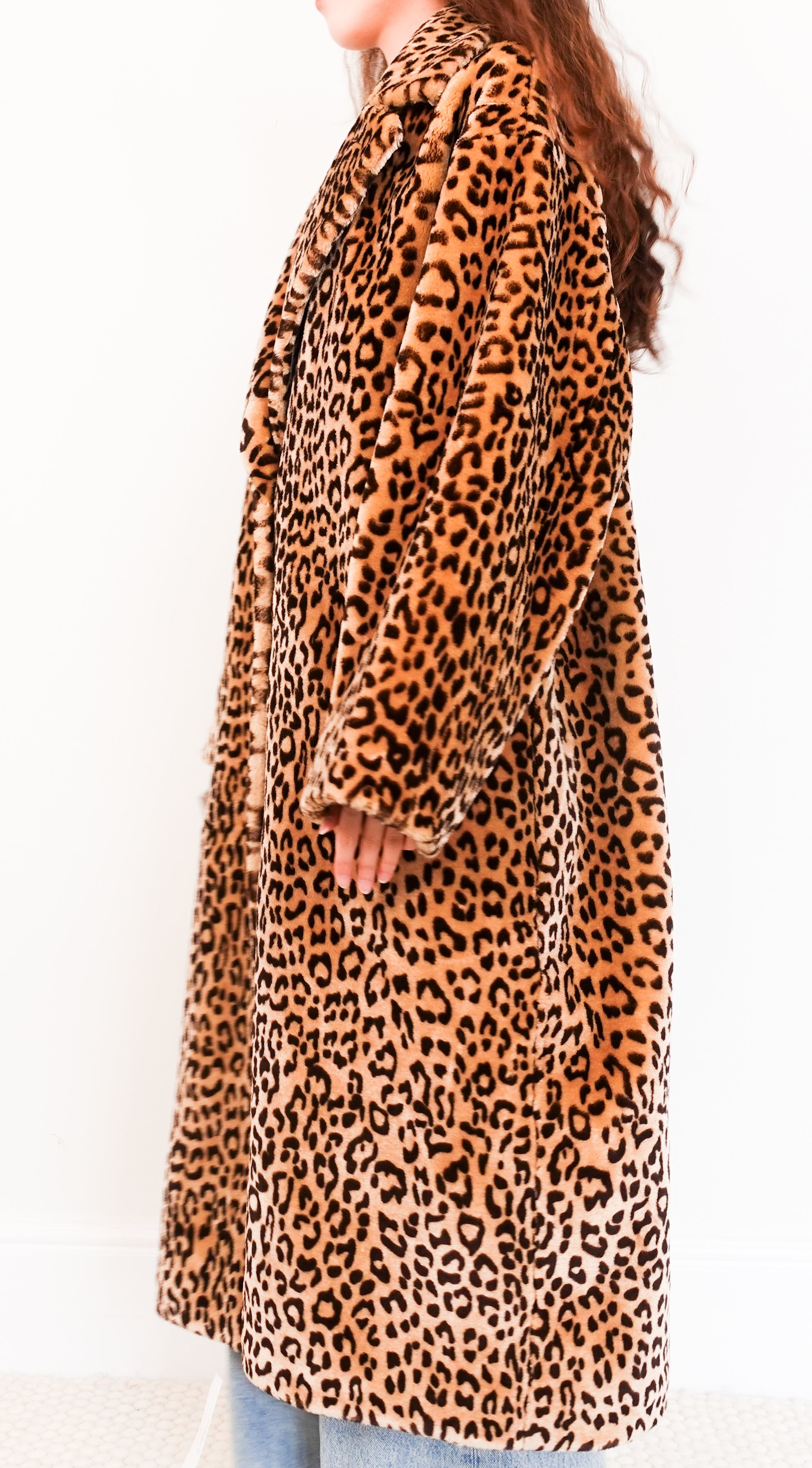 Minna leopard print faux fur coat RRP £250