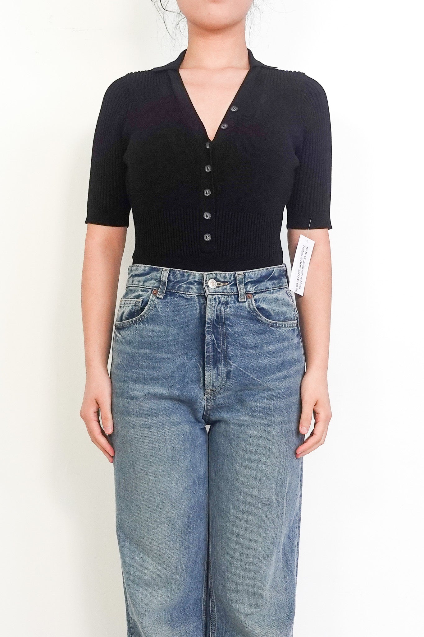 black Yauco ribbed-knit bodysuit RRP £300