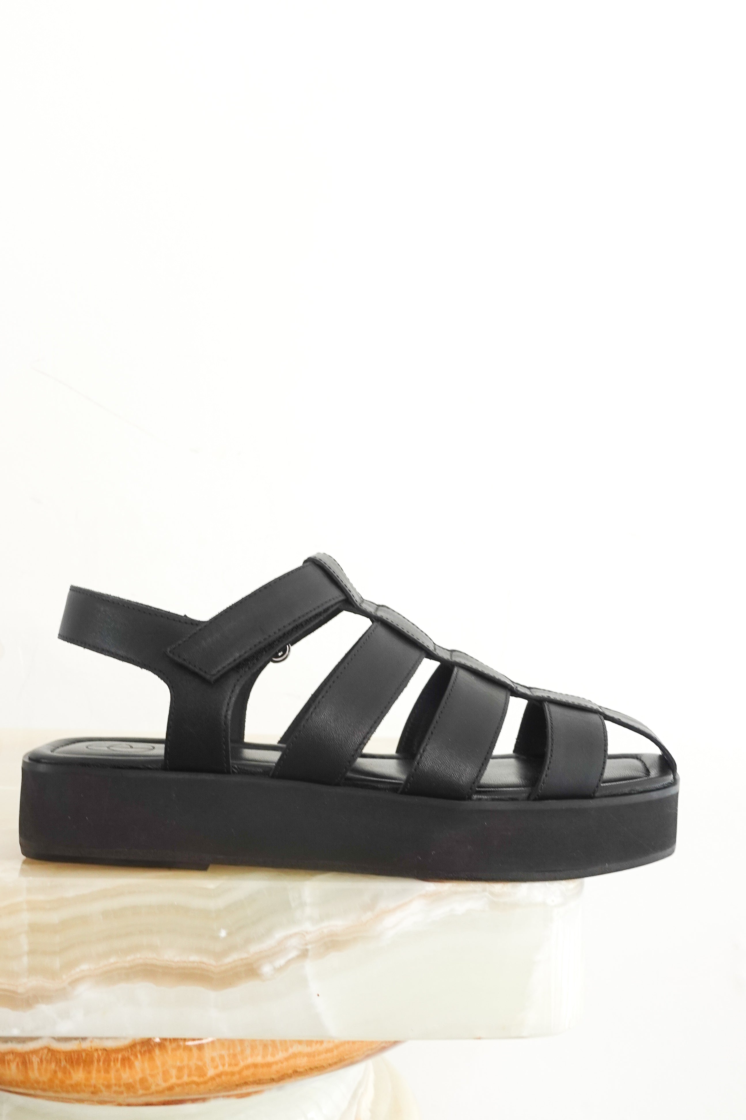 Fisherman black sandals RRP £180