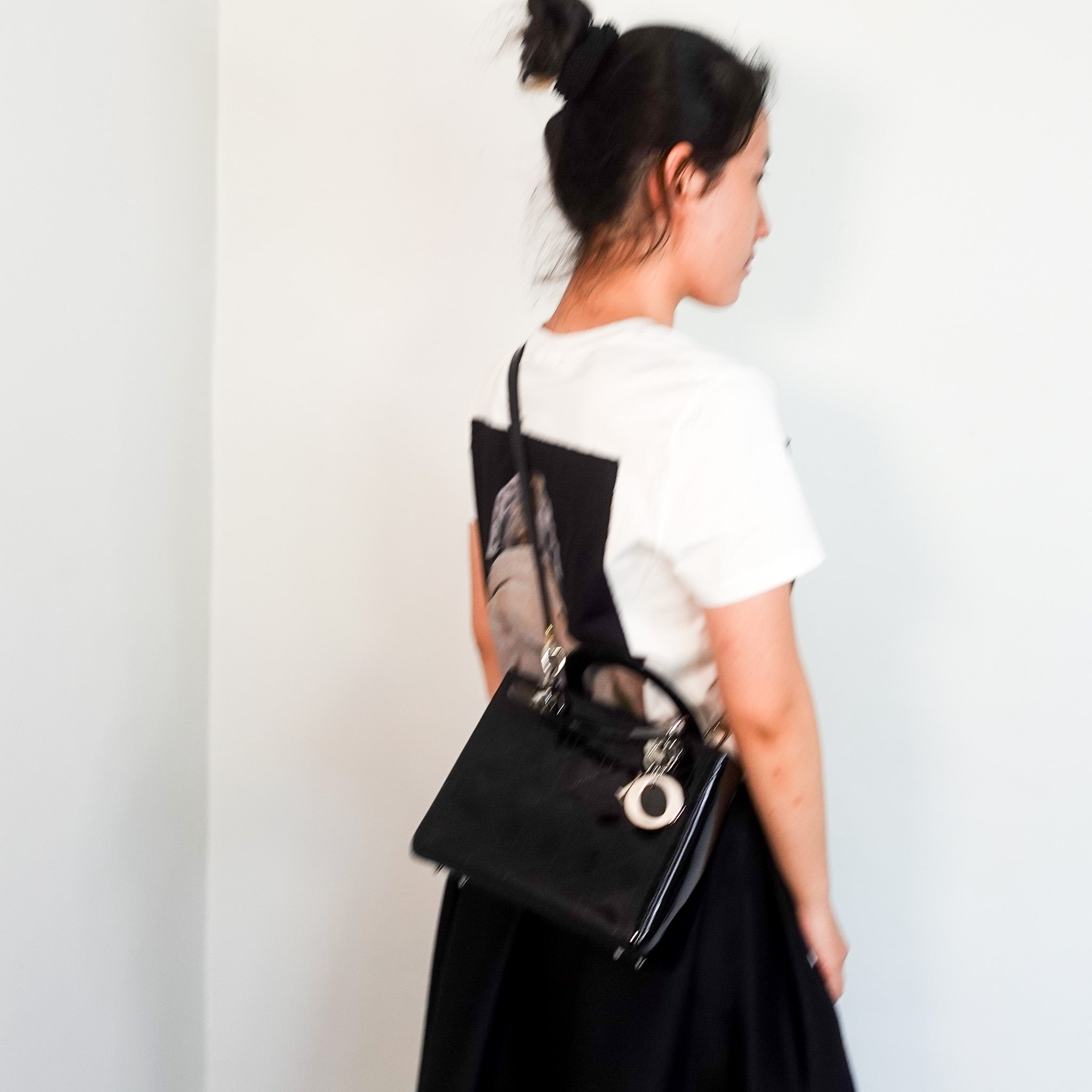 Dior Medium Black Patent Leather Lady Bag RRP £5300 | Authentic Preloved