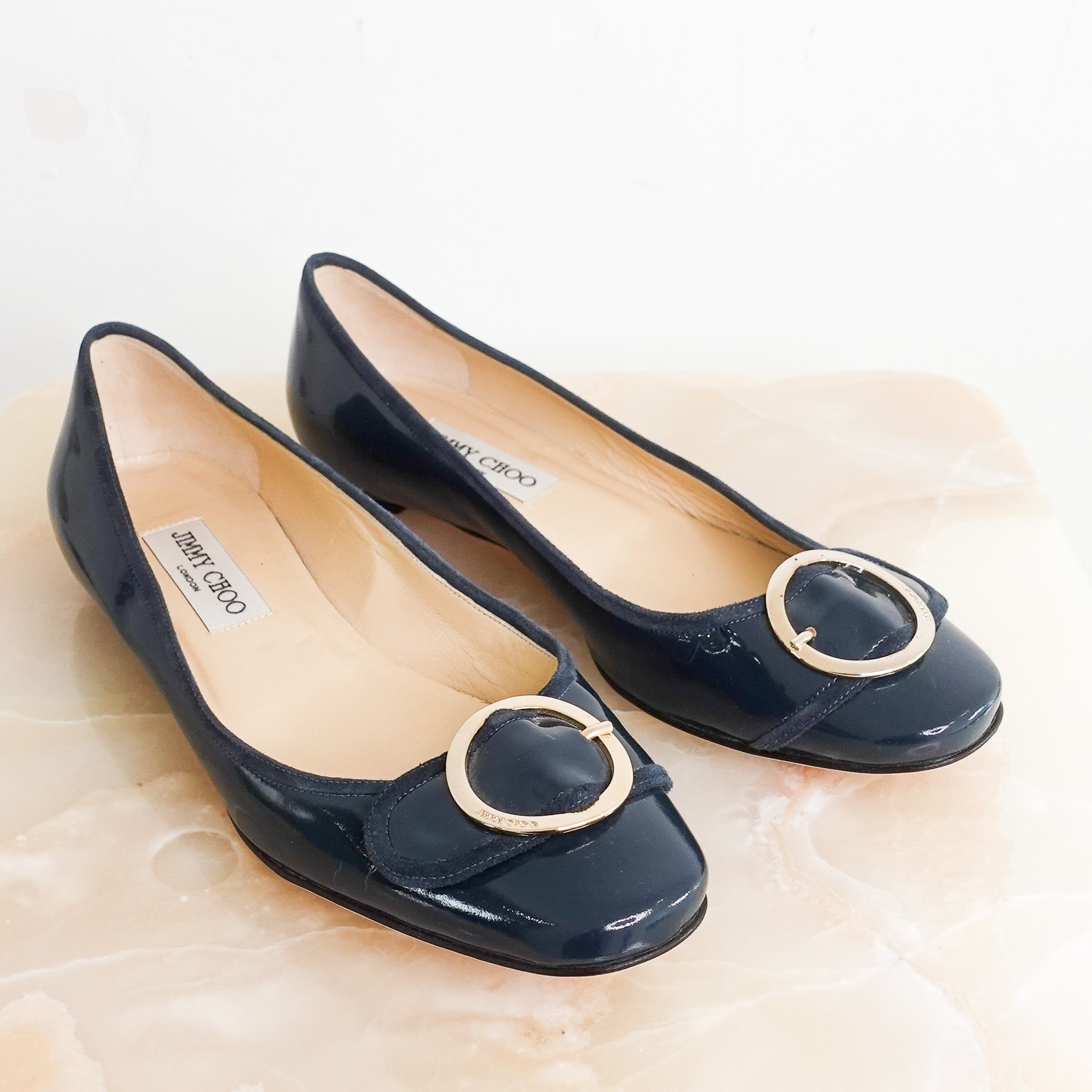 Blue patent flats RRP £500 [final sale]