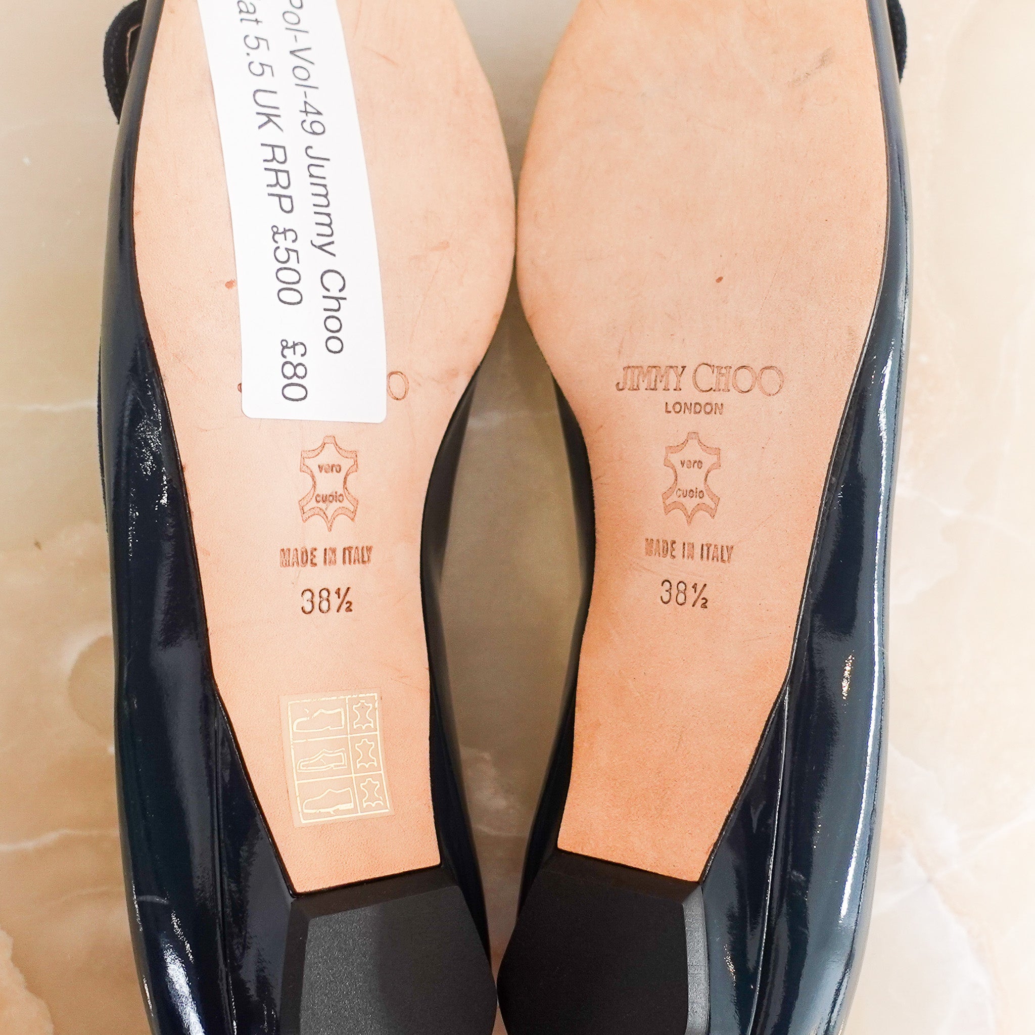 Blue patent flats RRP £500 [final sale]