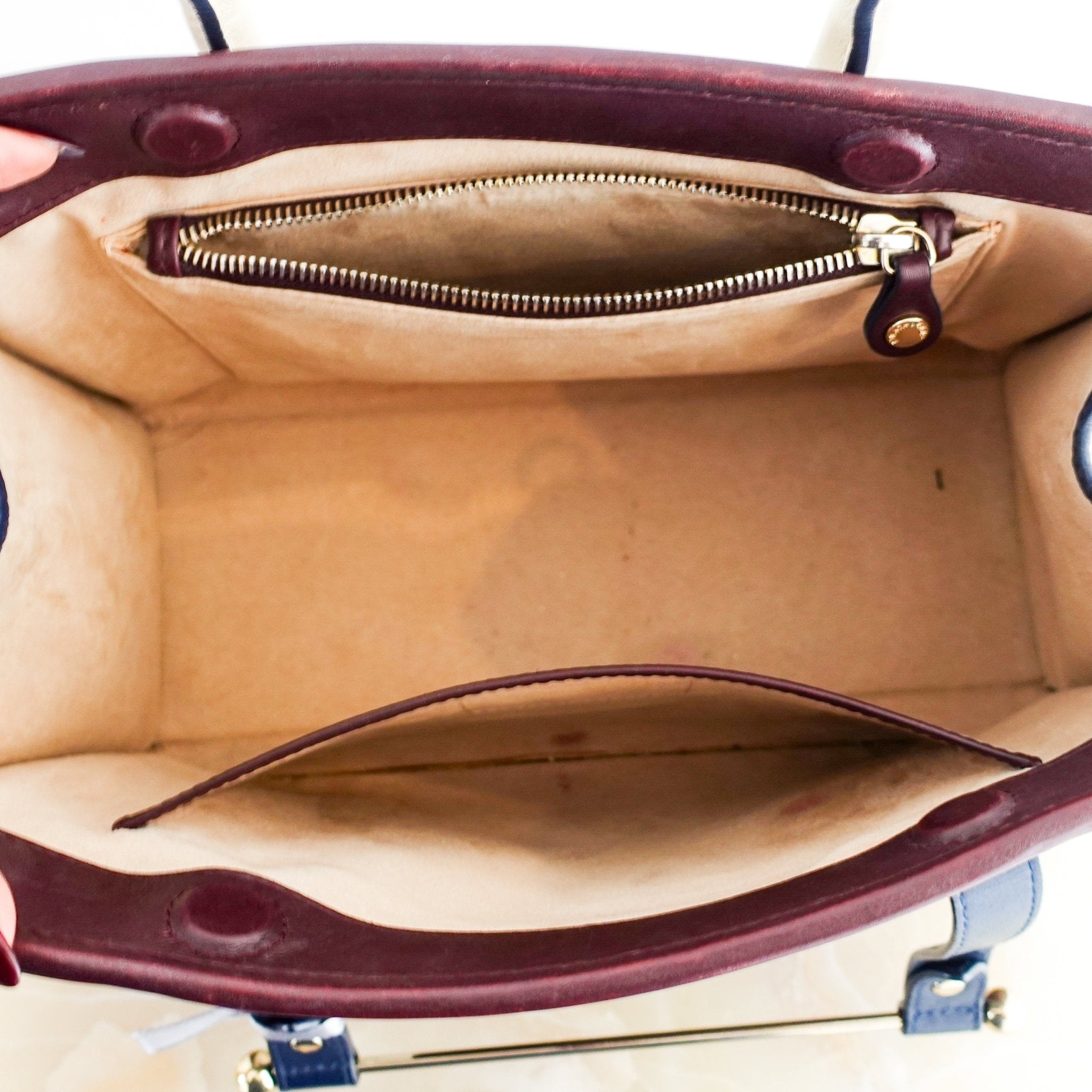Strathberry Burgundy Vanilla Midi Tote with Asymmetrical Handles RRP £640 | Authentic Preloved - Reloved Again