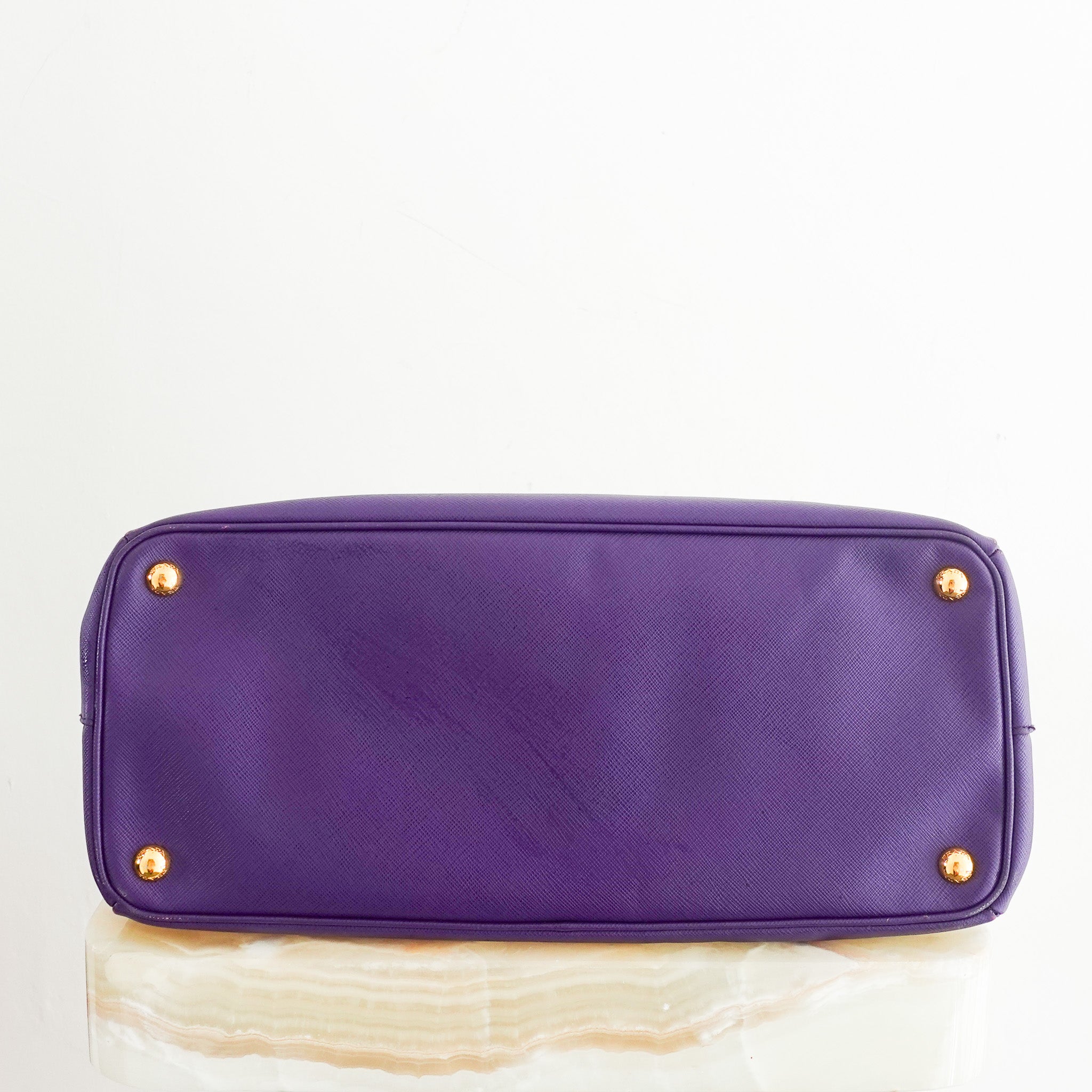 Prada Galleria Double Flap Tote Purple Saffiano RRP £3.5k | Authentic Preloved