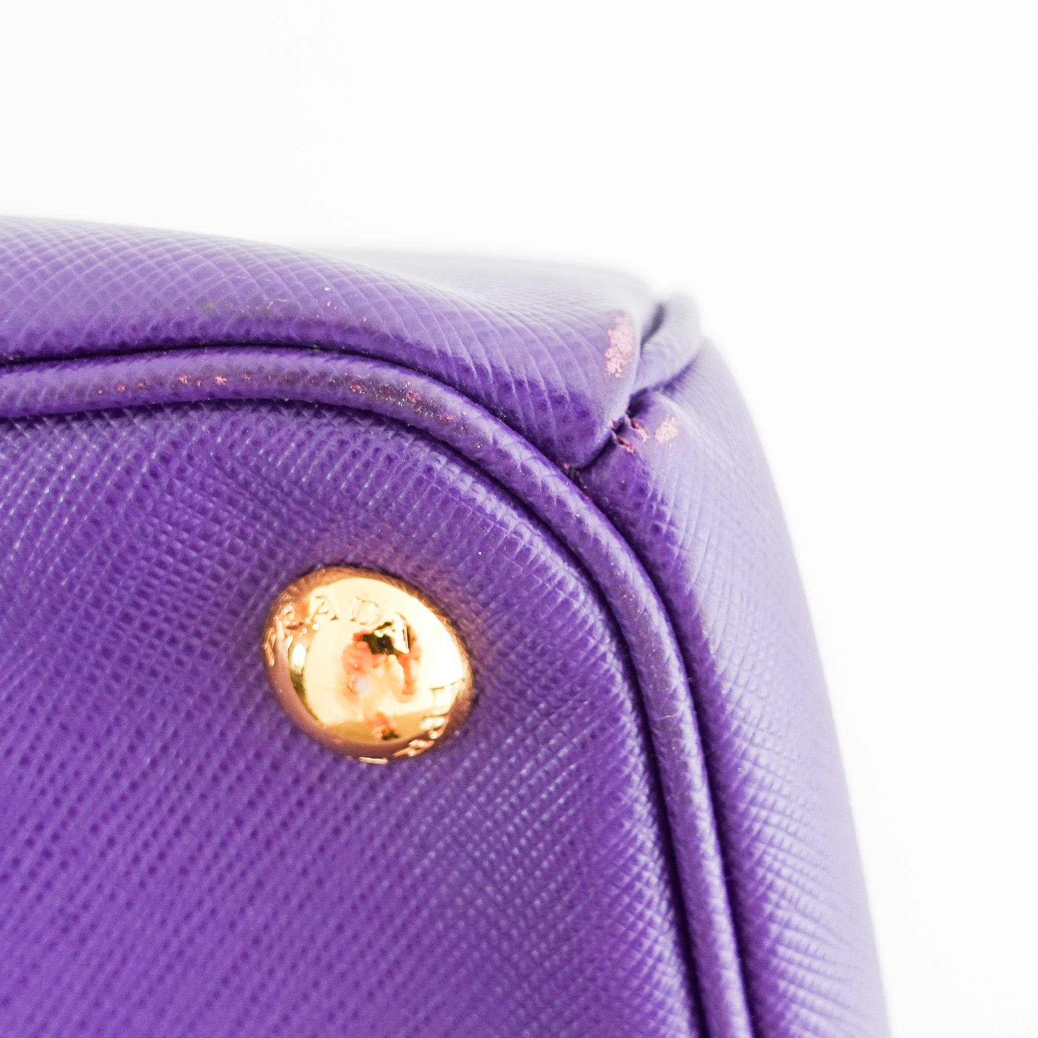 Prada Galleria Double Flap Tote Purple Saffiano RRP £3.5k | Authentic Preloved