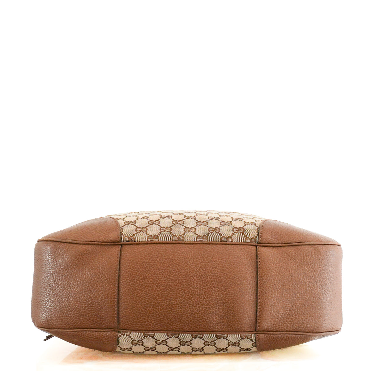 Gucci Large GG Monogram Canvas Brown Leather Hobo Bag (RRP £1500) | Authentic Preloved