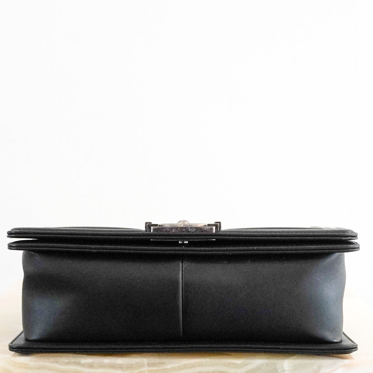 Chanel Medium Boy Bag in Black Quilted Lambskin Leather (RRP £6000) | Authentic Preloved