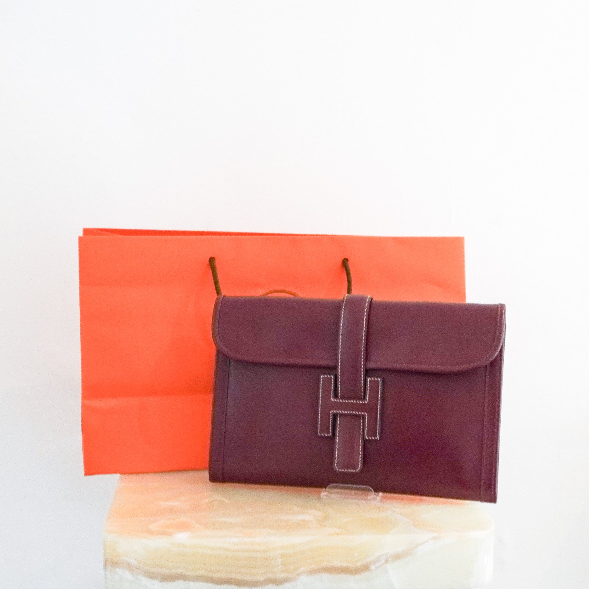 Hermes Jige 29 Clutch in Rouge H | Authentic Preloved - Reloved Again