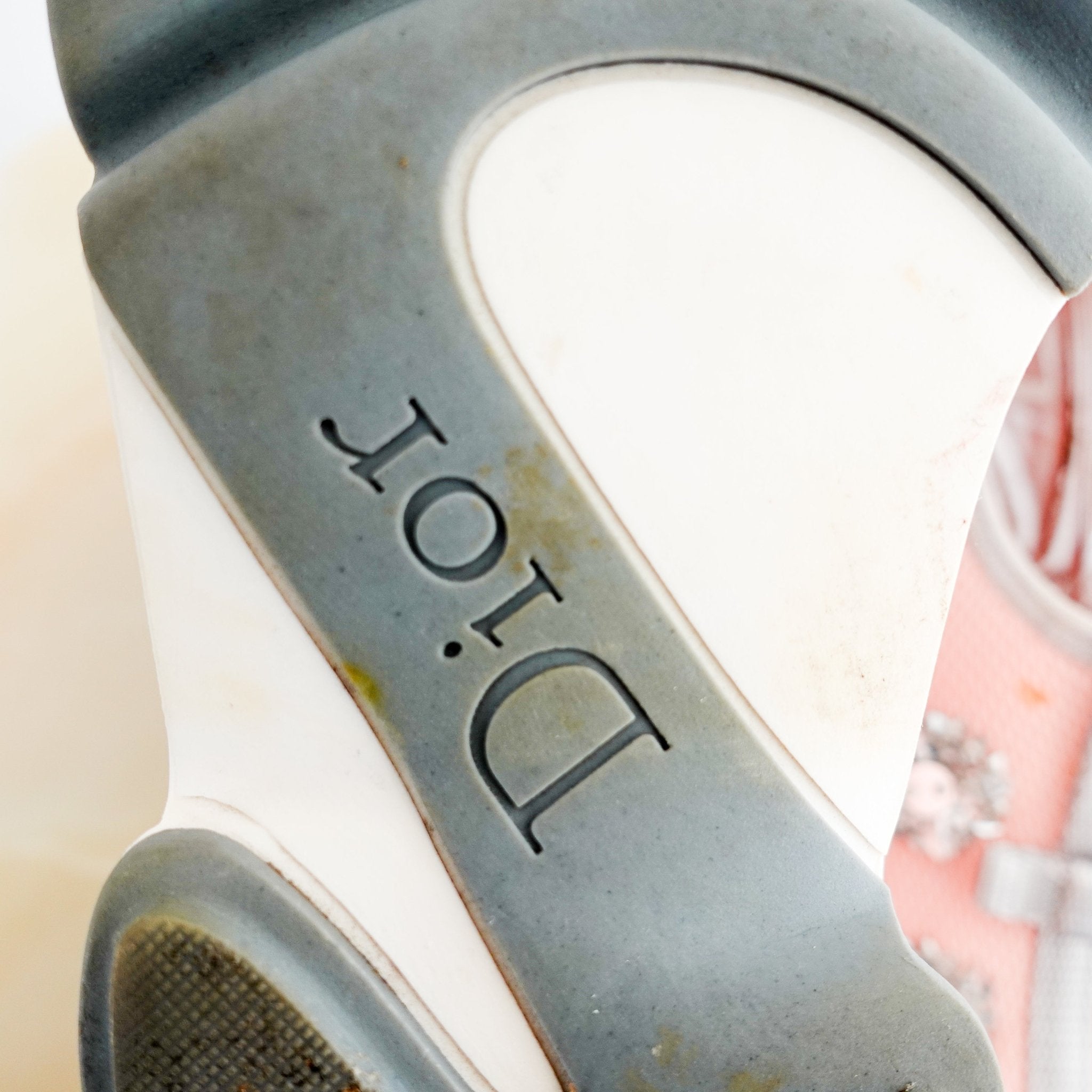 Dior Pink Embellished Swarovski Trainers with Grey Bows RRP £700 | Authentic Preloved - Reloved Again