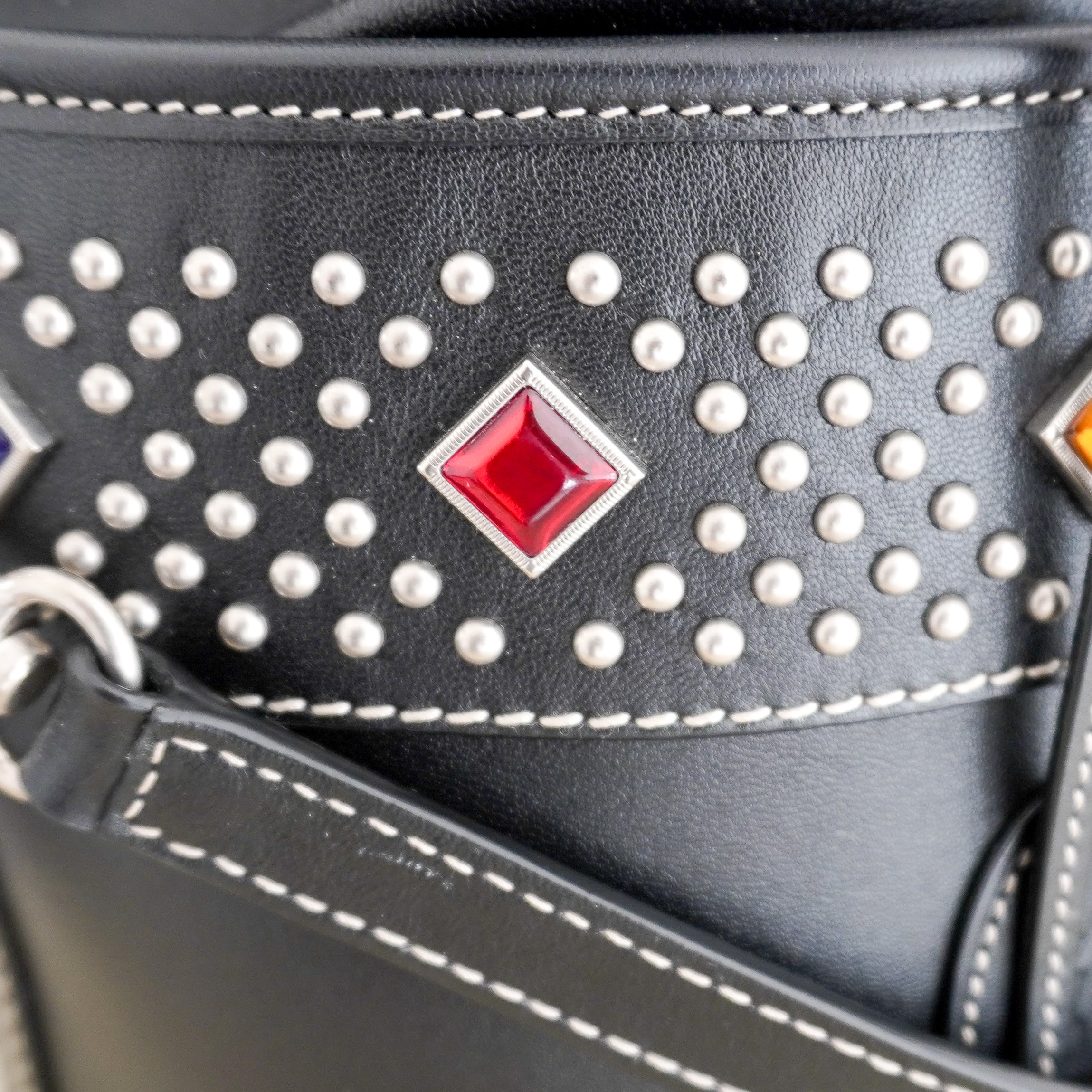 Saint Laurent Bahia Small Embellished Leather Bucket Bag in Black (RRP £2100) | Authentic Preloved