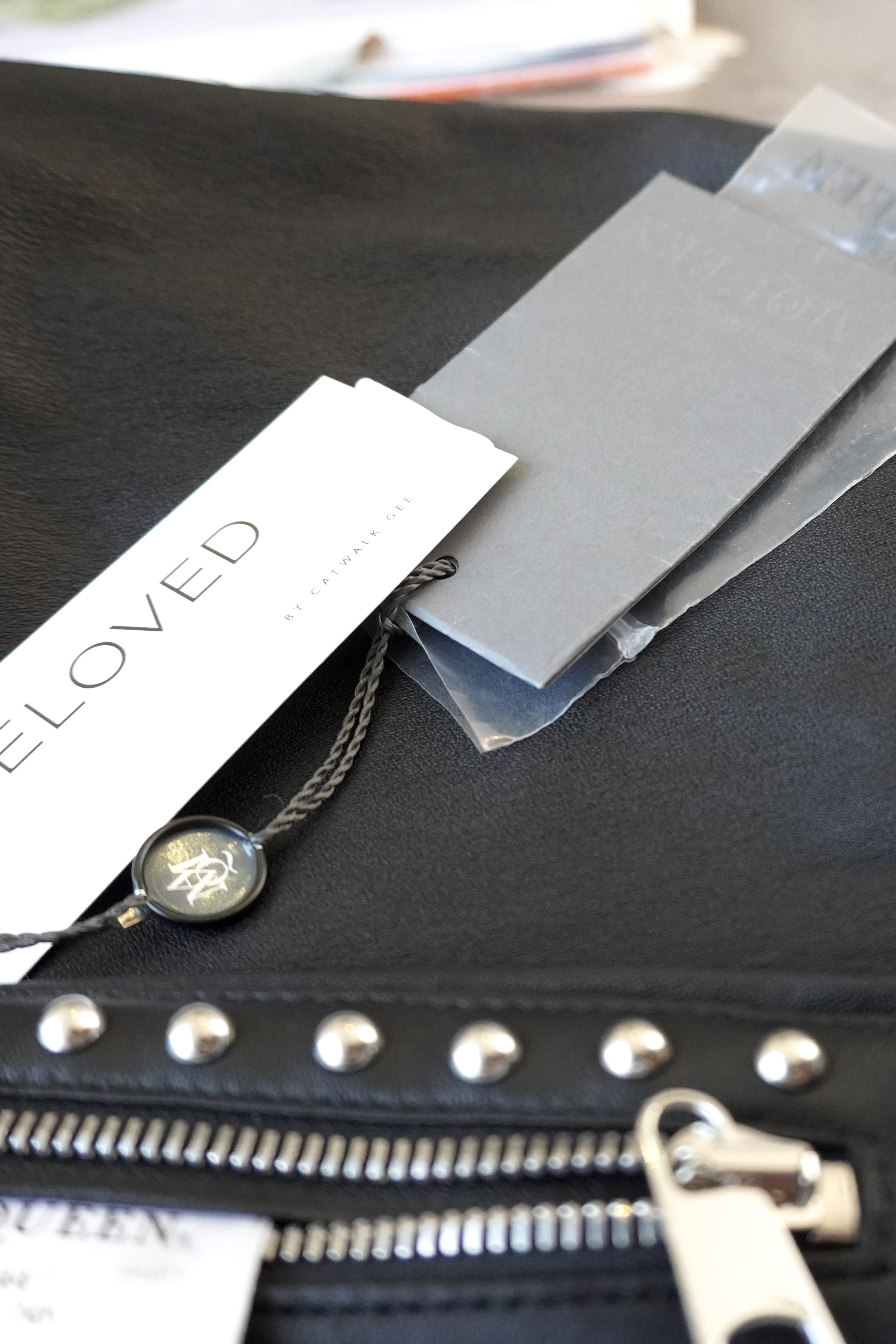 NEW Alexander McQueen Black Studded Leather Leggings RRP £1K | Authentic Preloved