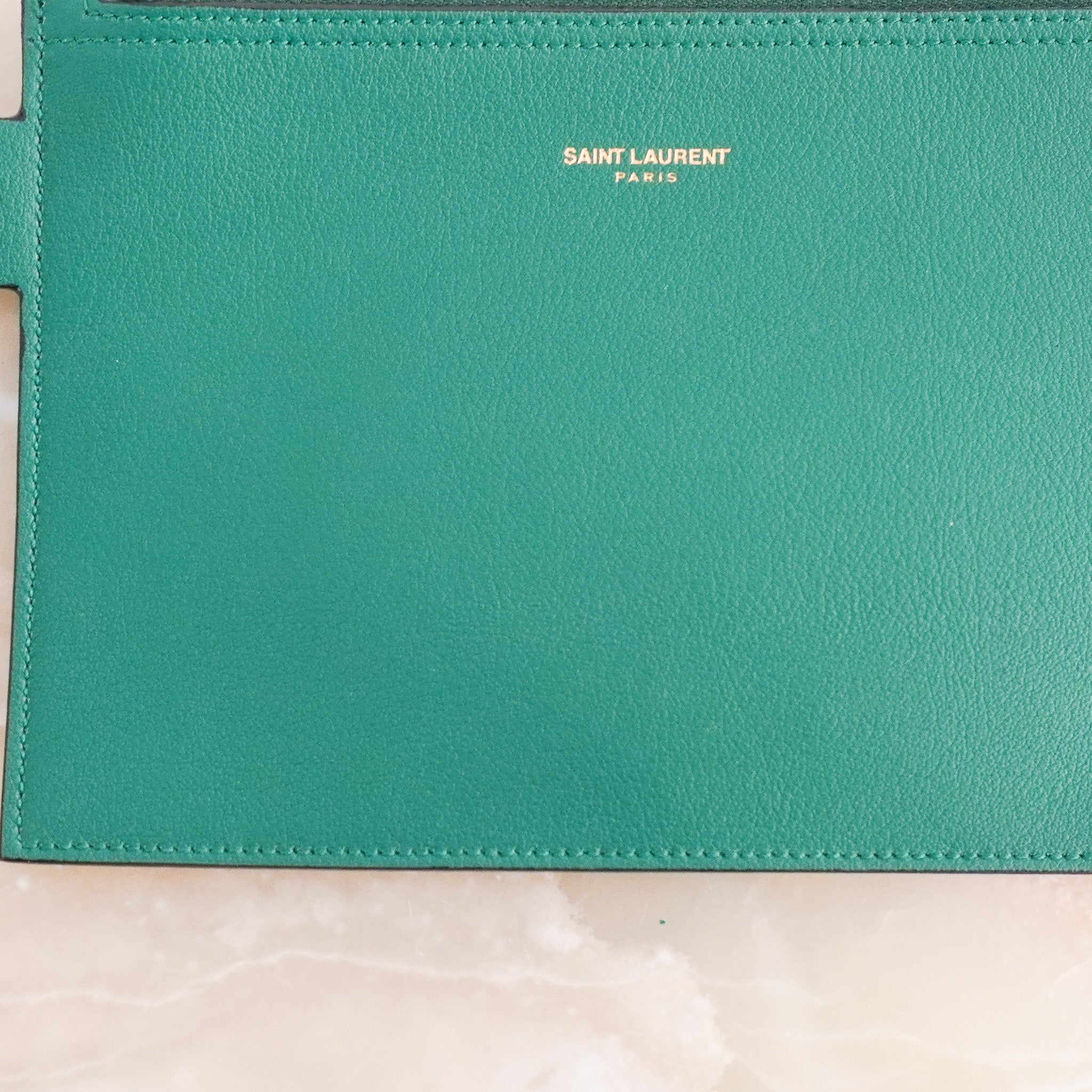 Saint Laurent East West Green shopping tote bag RRP £1115 | Authentic Preloved [final sale] - Reloved Again