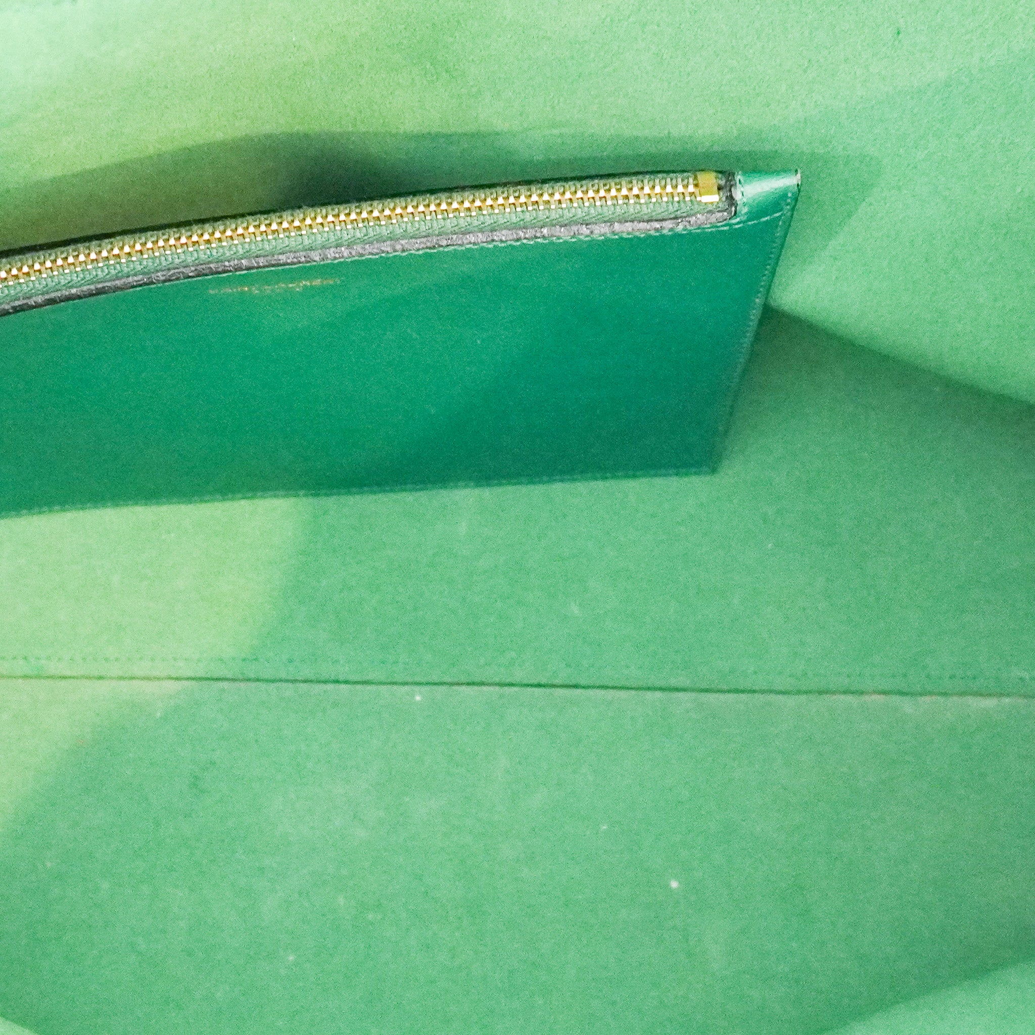 Saint Laurent East West Green shopping tote bag RRP £1115 | Authentic Preloved [final sale] - Reloved Again